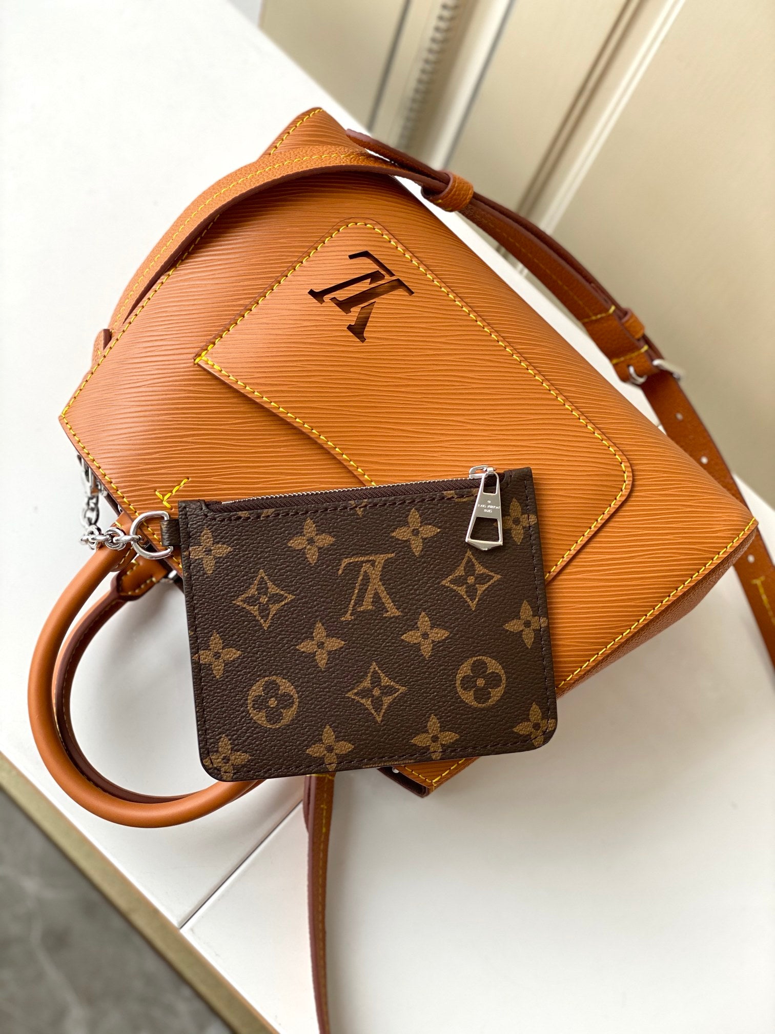 Louis Vuitton Marelle Tote BB Epi Leather Handbag - Honey Gold