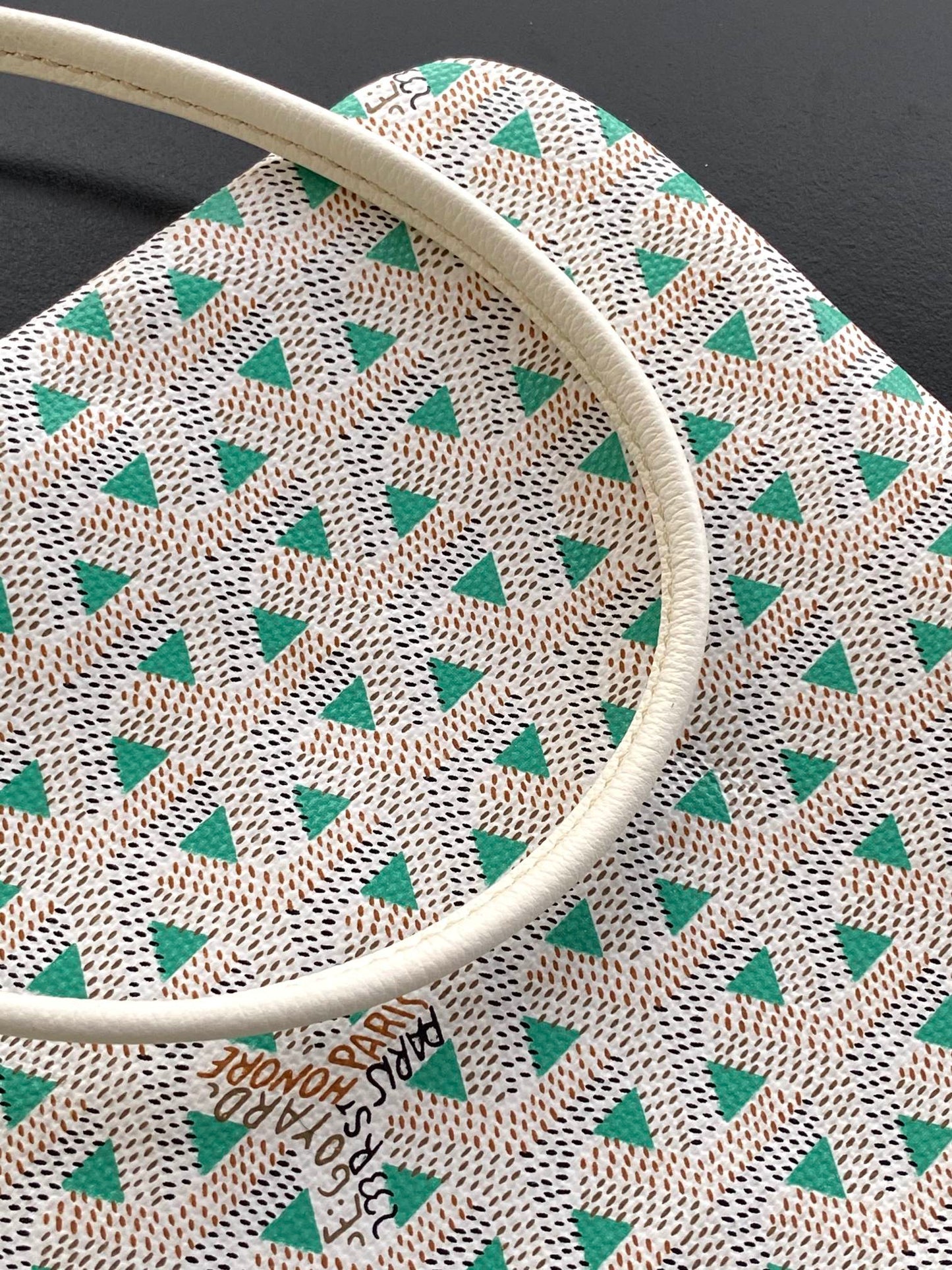 Gogy Cute Mini Green Polka Dot Crossbody Tote Bag with Handles