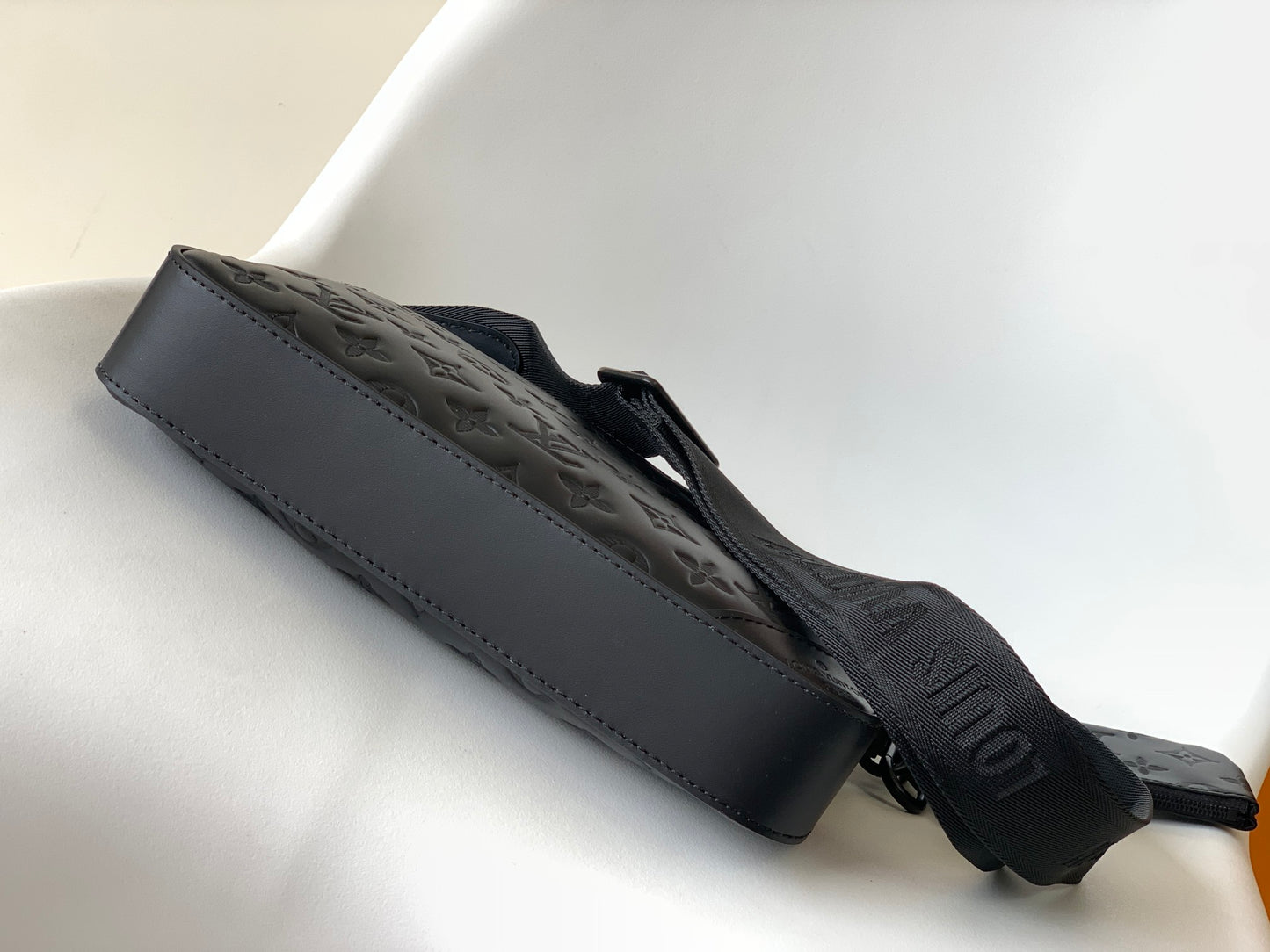Louis Vuitton Duo Messenger Bag - Monogram Shadow Leather - Black
