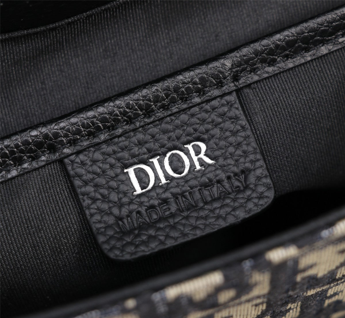 Dior Oblique Messenger Bag - Black and Beige Canvas Crossbody Bag