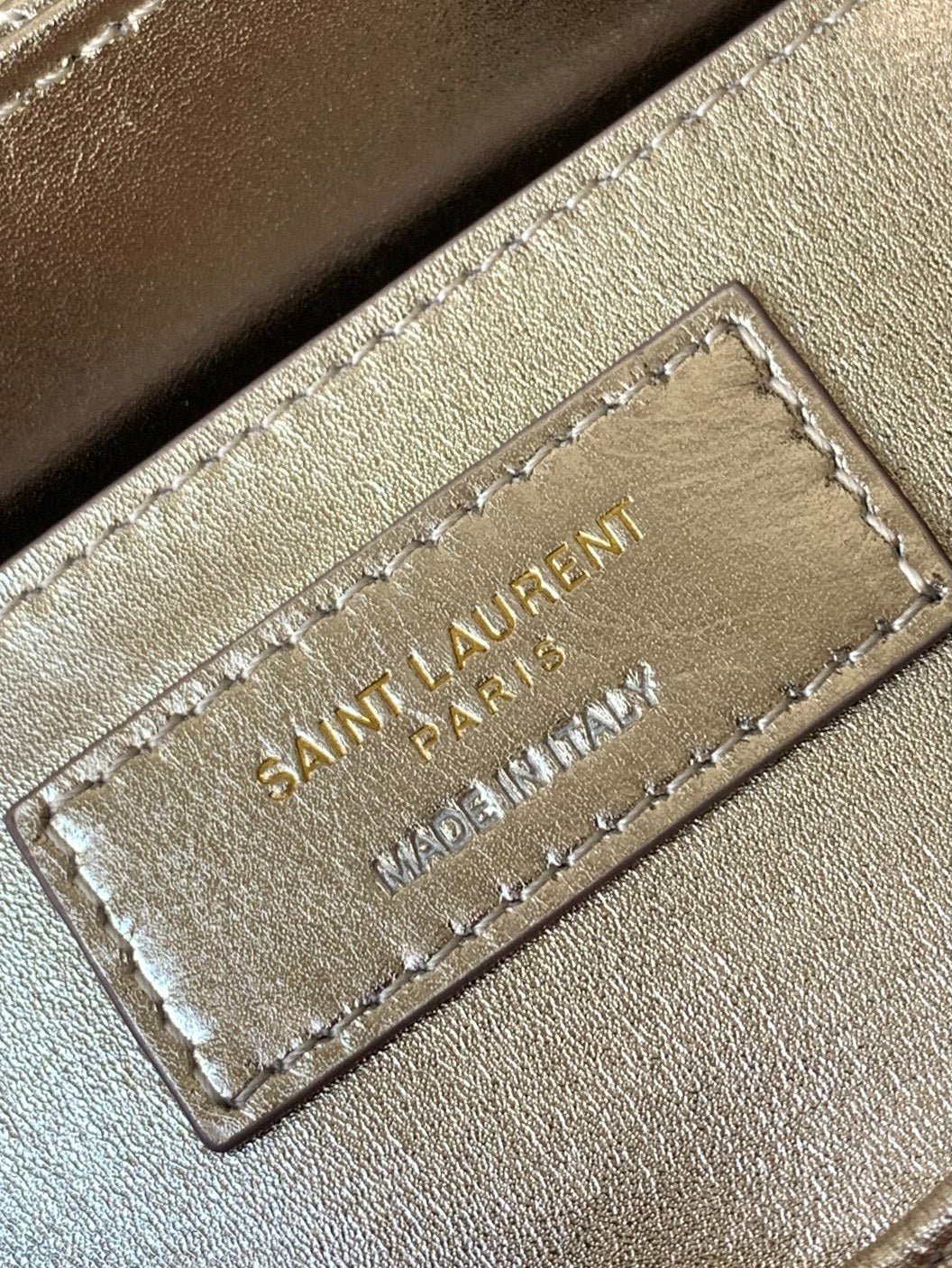 Saint Laurent Niki Baby Metallic Crinkled Leather Shoulder Bag - Silver