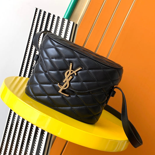 Saint Laurent June Quilted Leather Camera Bag - Black