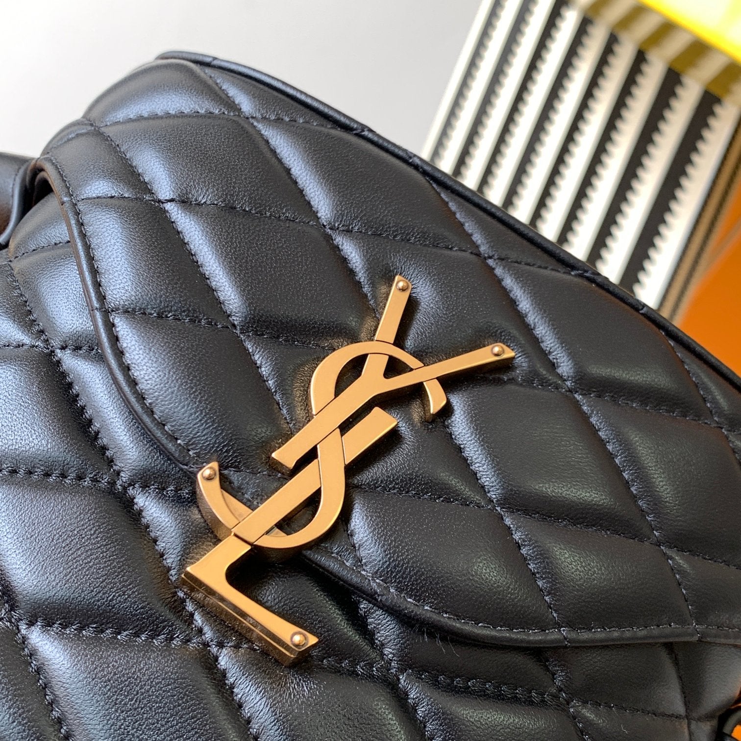 Saint Laurent June Quilted Leather Camera Bag - Black
