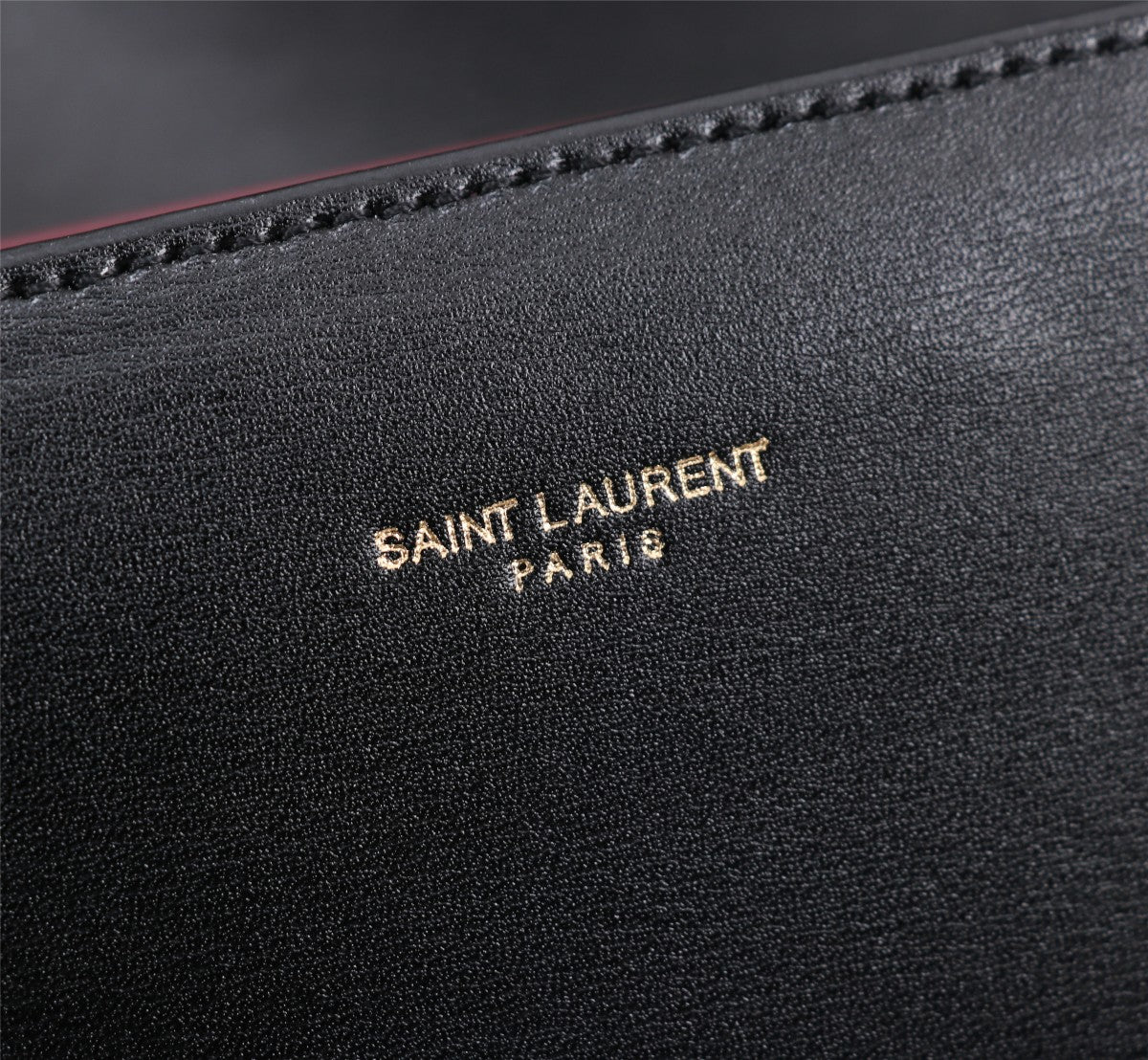 Saint Laurent Cassandra Medium Top Handle Bag in Black Leather