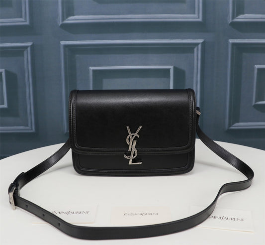 Saint Laurent Women's Solferino Medium Leather Shoulder Bag - Black