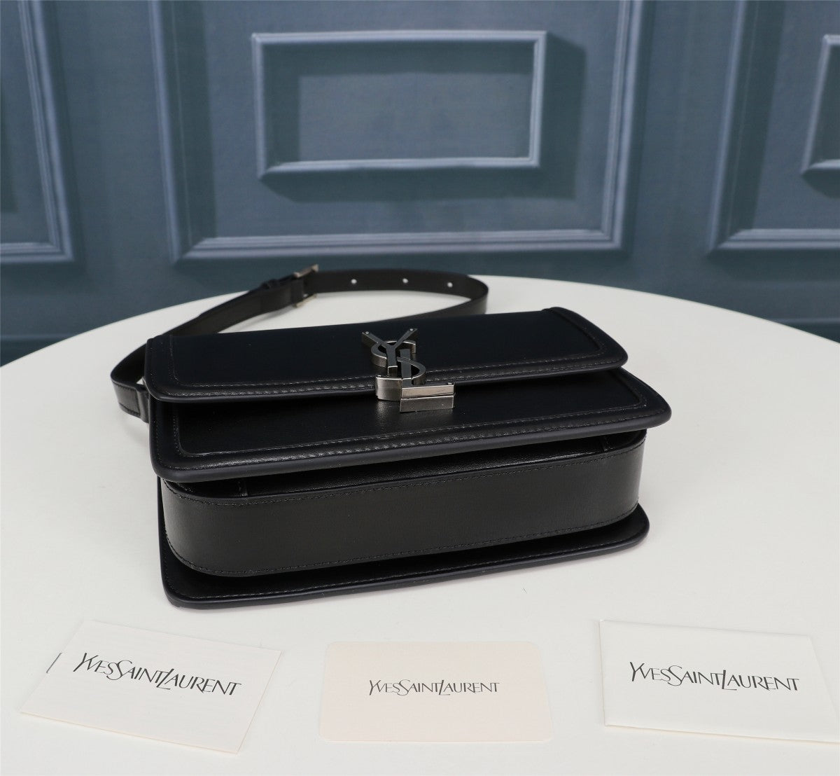 Saint Laurent Women's Solferino Medium Leather Shoulder Bag - Black