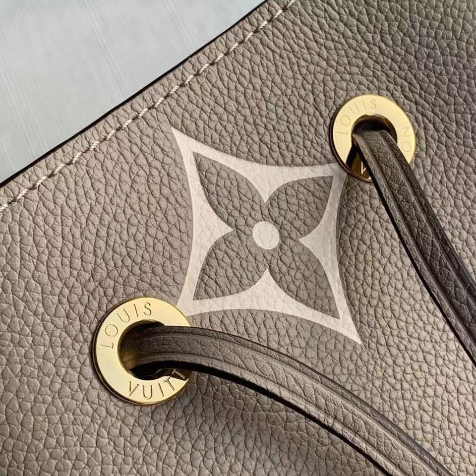 Louis Vuitton NéoNoé MM Monogram Empreinte Leather Bucket Bag - Turtledove Beige