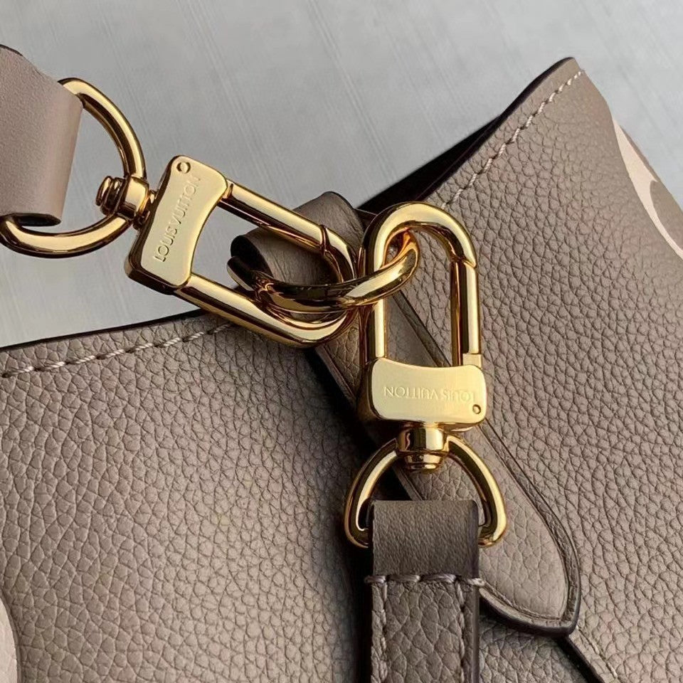 Louis Vuitton NéoNoé MM Monogram Empreinte Leather Bucket Bag - Turtledove Beige