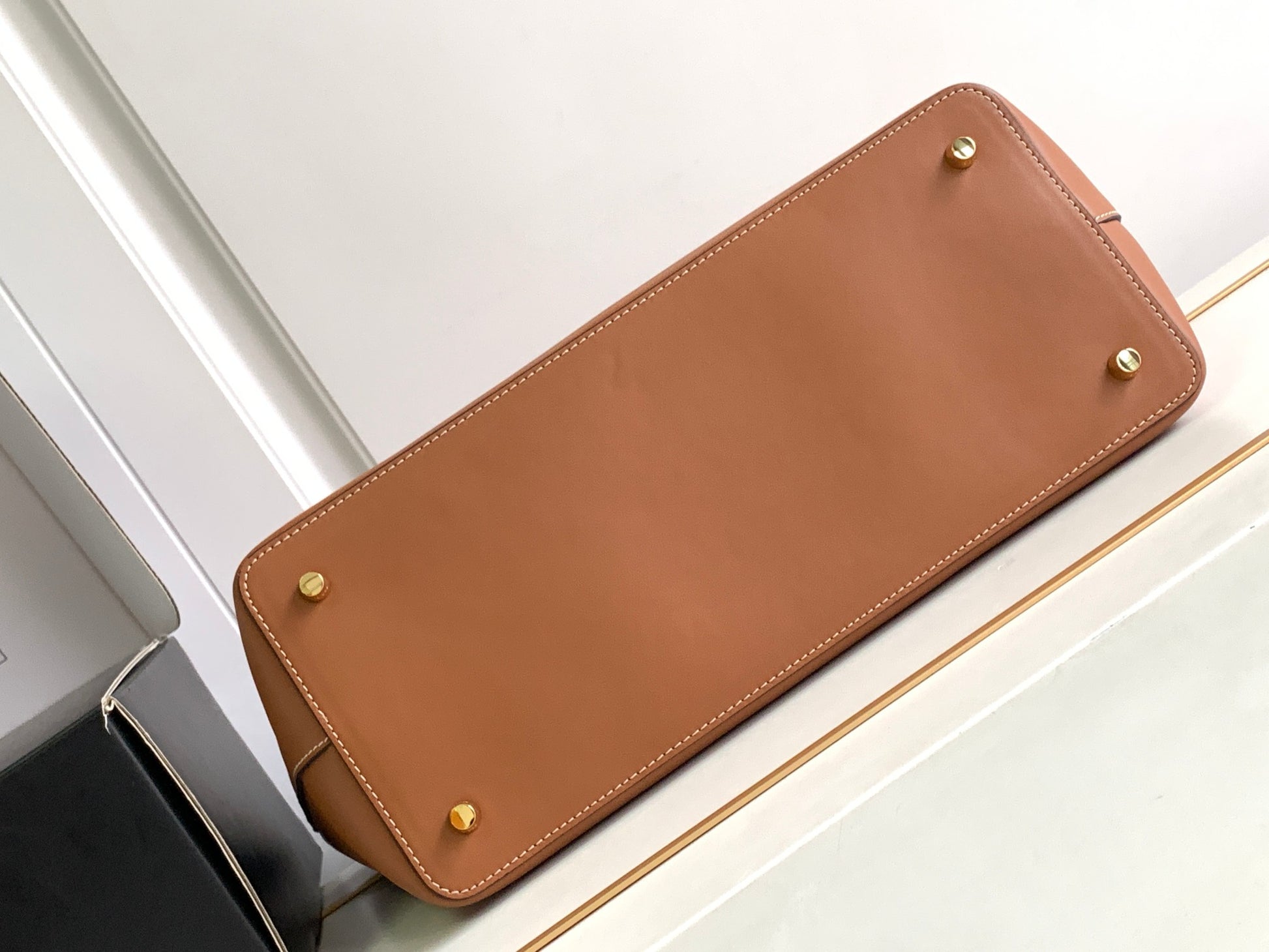 Celine Medium Big Bag in Tan Grained Calfskin Leather Tote Bag