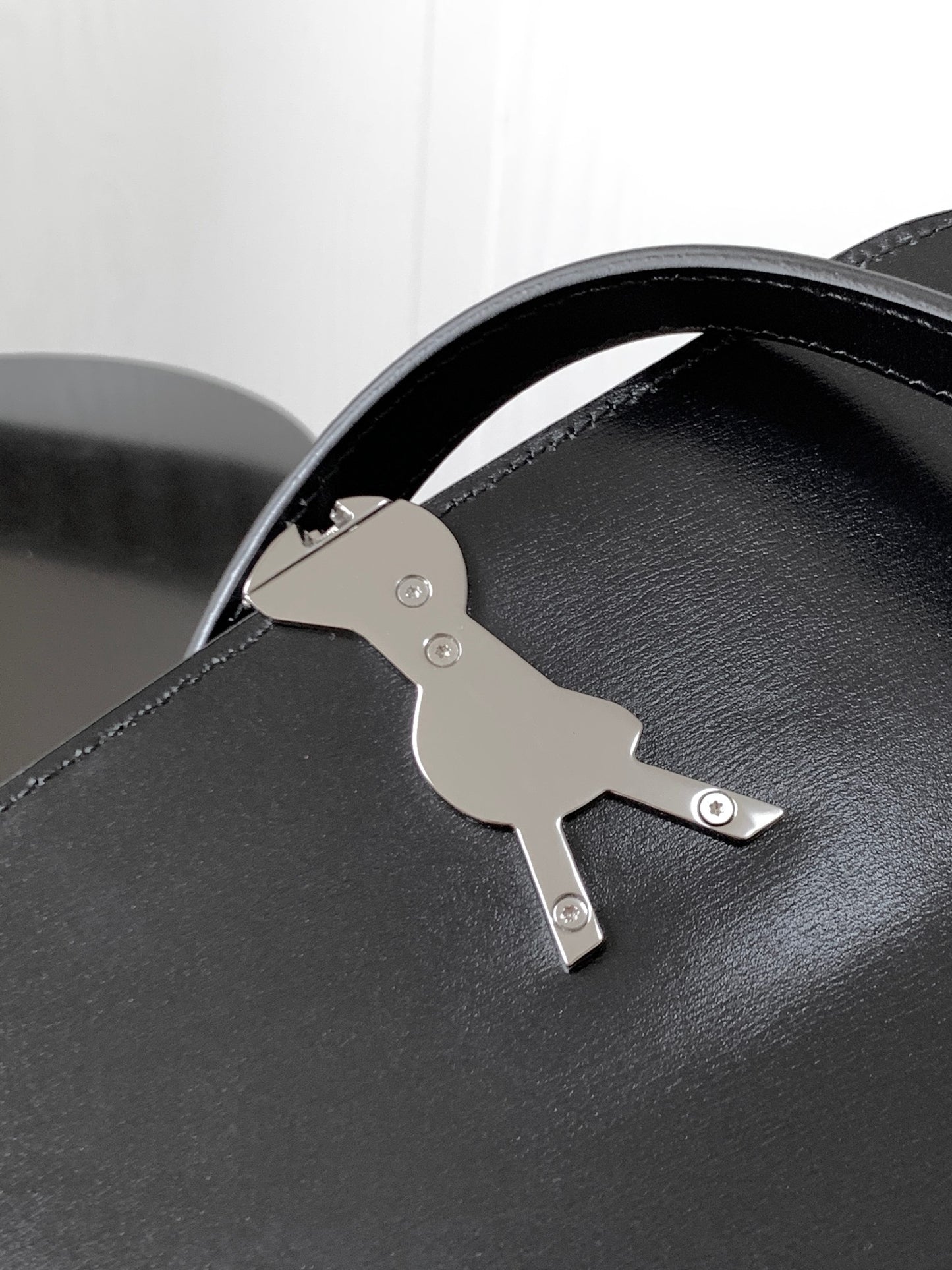 Saint Laurent Small Solferino Satchel in Black Box Leather