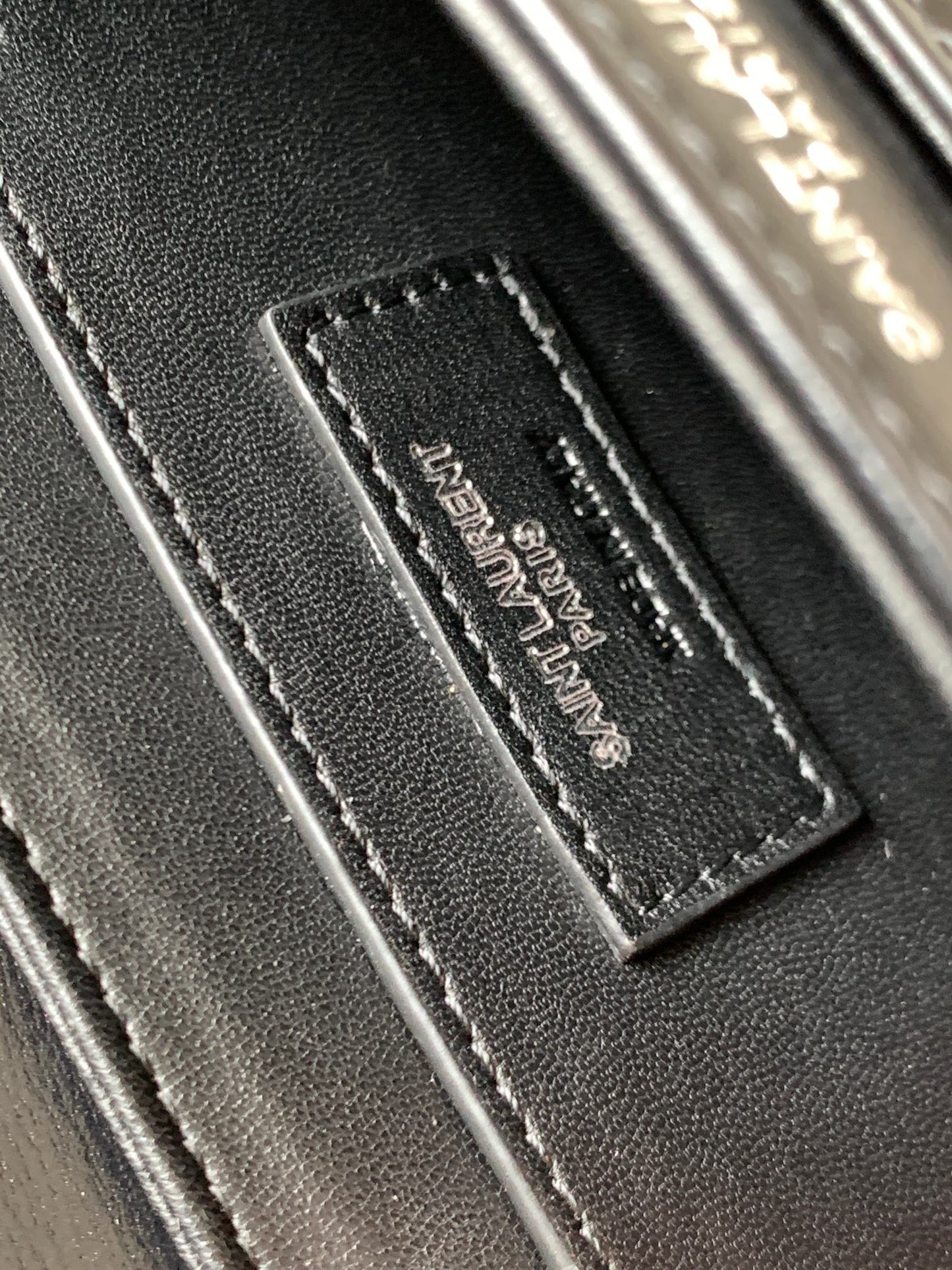Saint Laurent Small Solferino Satchel in Black Box Leather