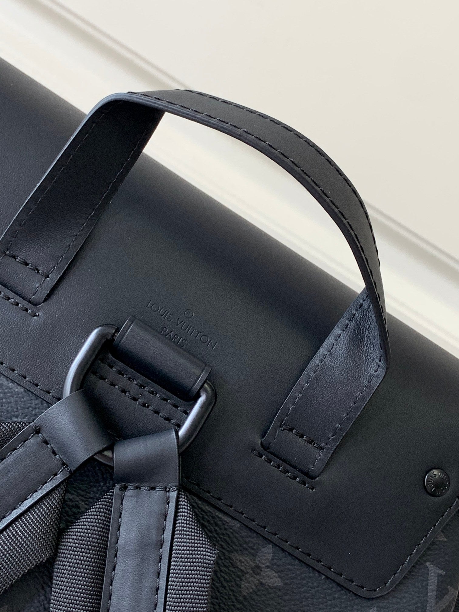 Louis Vuitton Trio Backpack Monogram Eclipse Canvas Black Leather