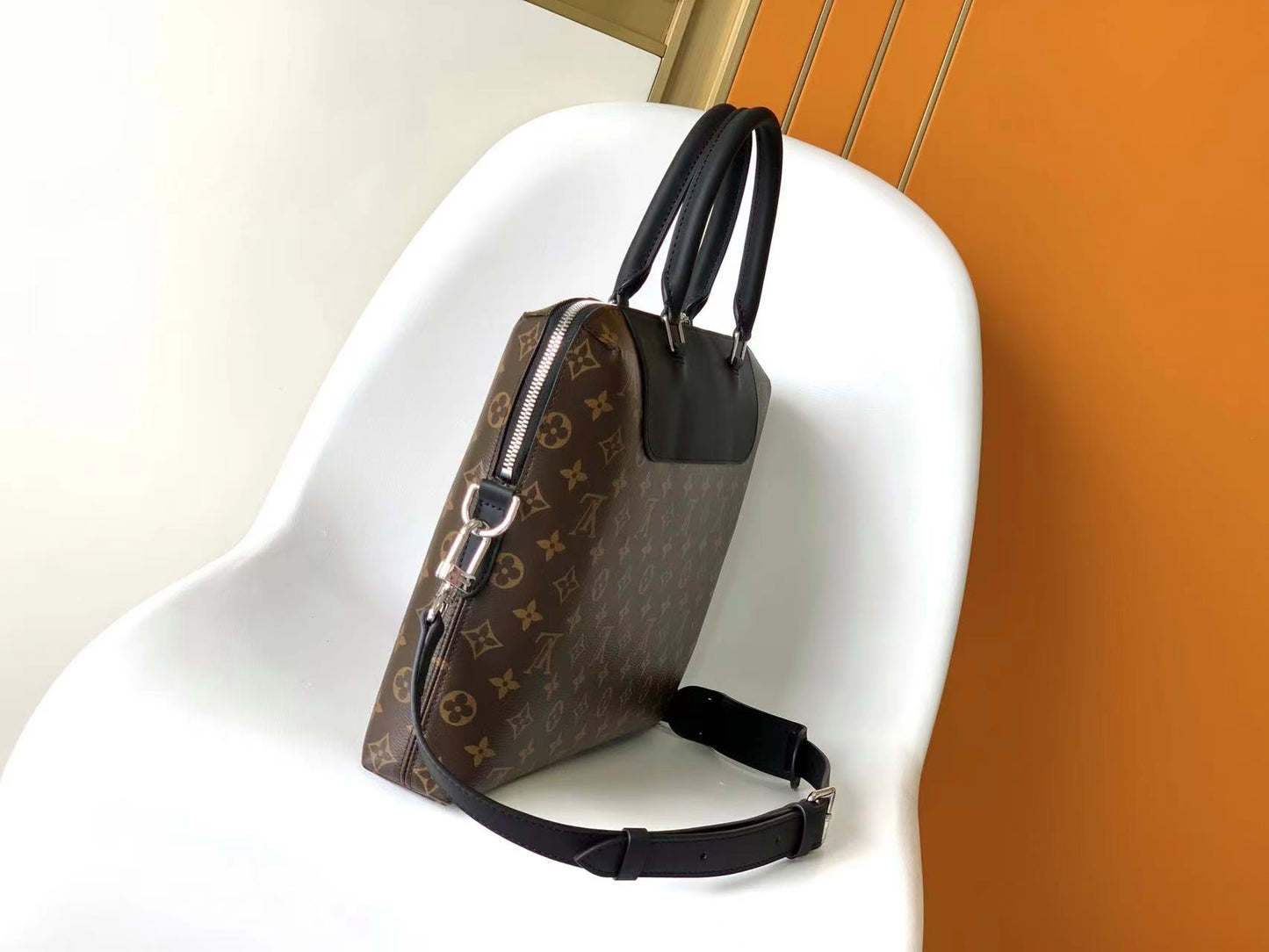 Louis Vuitton Porte-Documents Voyage PM Monogram Macassar Canvas Briefcase