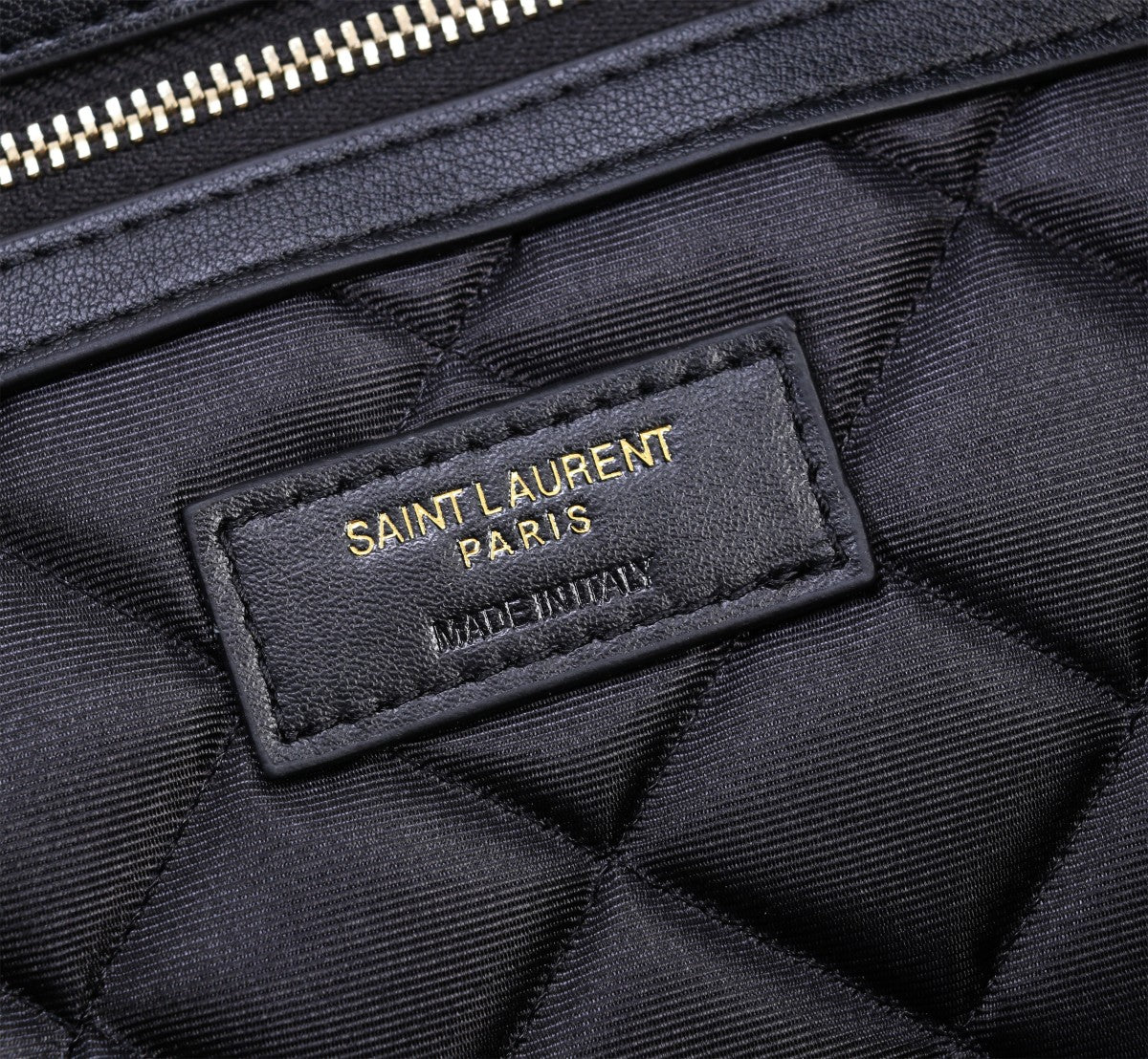 Black Quilted Leather Travel Bag - Luxury Large Duffle with Gold Hardware