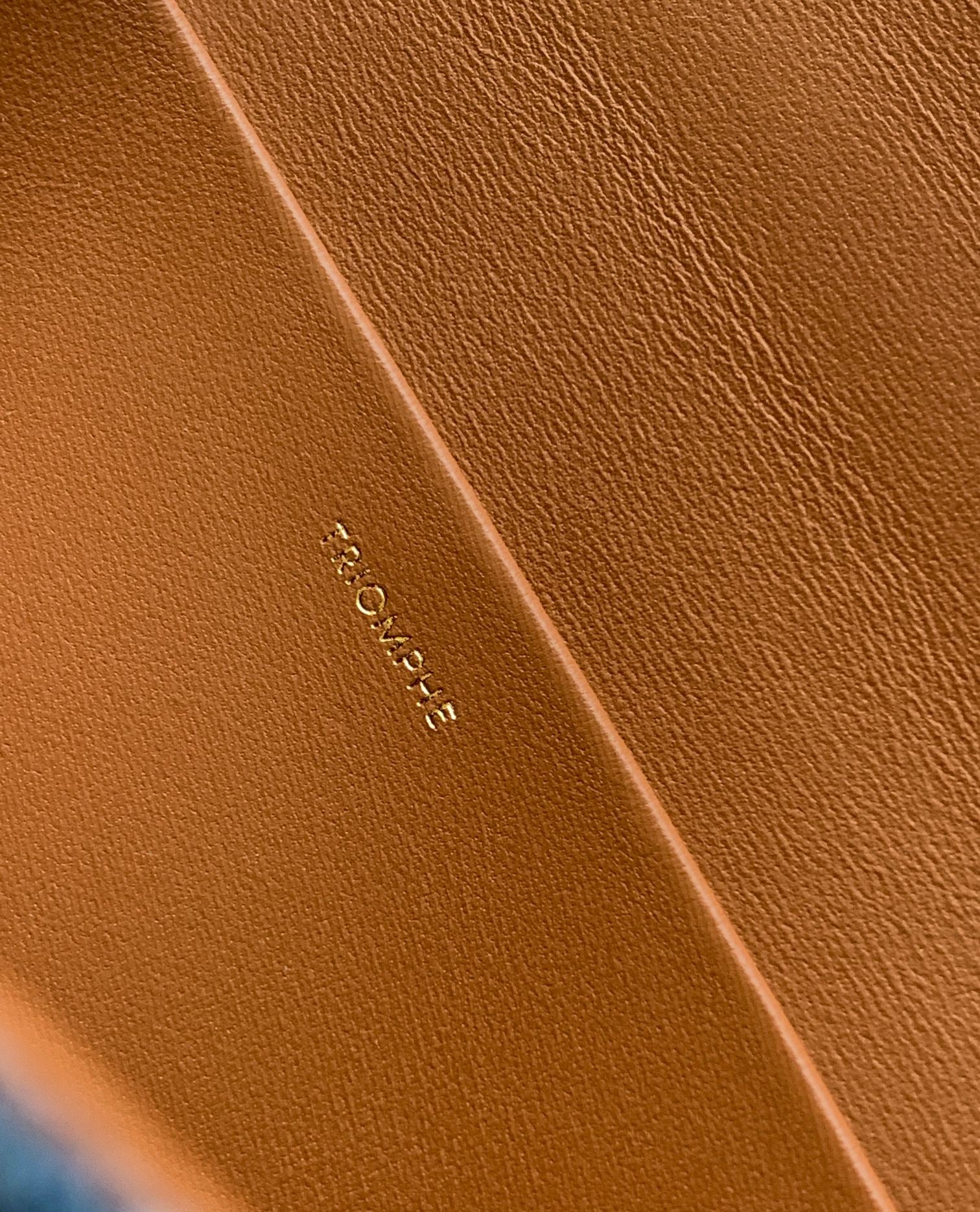 Celine Triomphe Chain Shoulder Bag in Denim with Gold-Tone Hardware