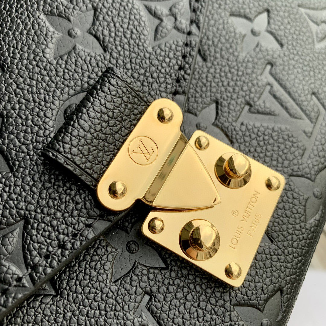 Louis Vuitton Pochette Métis Monogram Empreinte Black Leather Bag