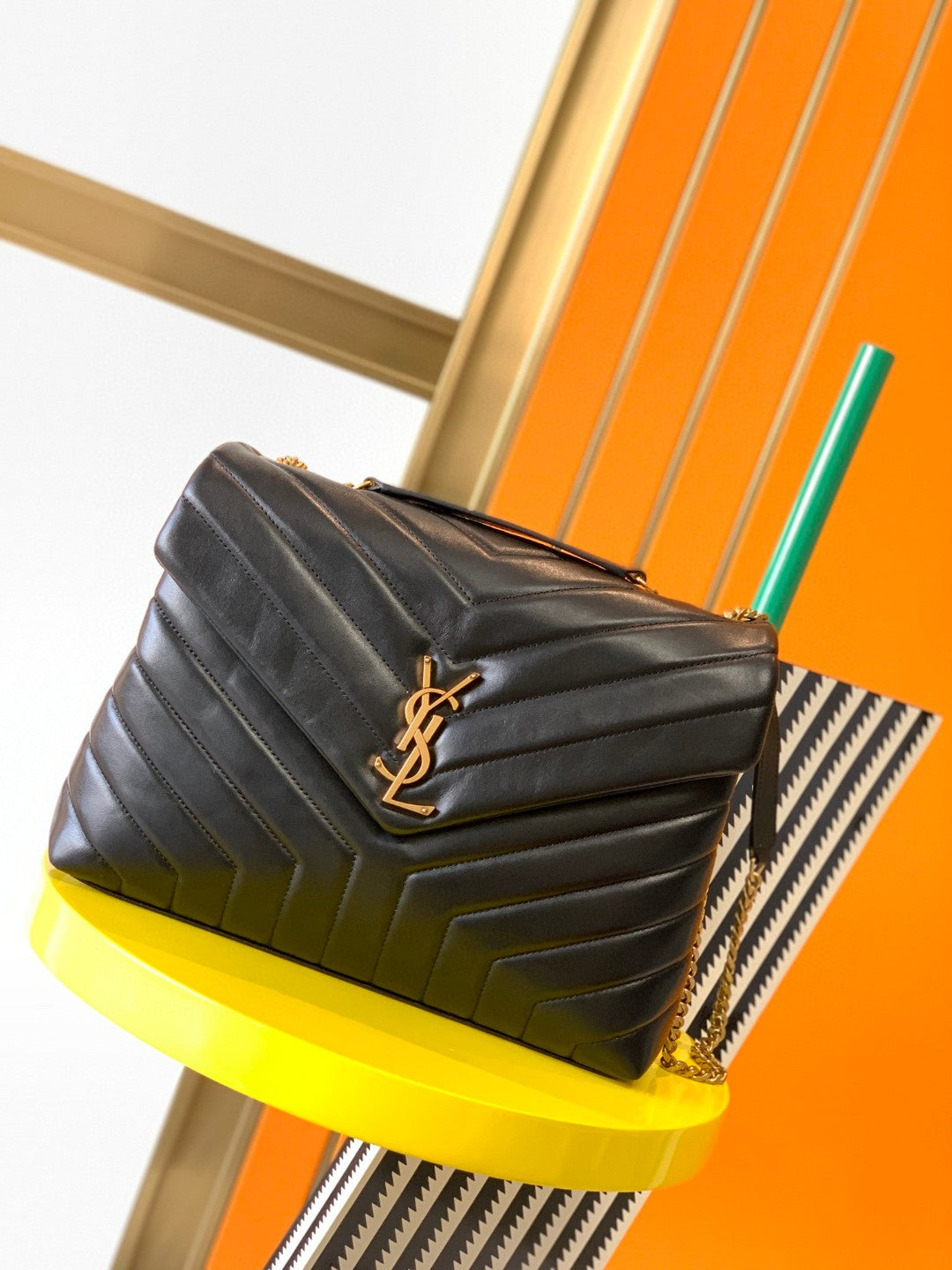 Saint Laurent Loulou Small Quilted Leather Shoulder Bag - Black
