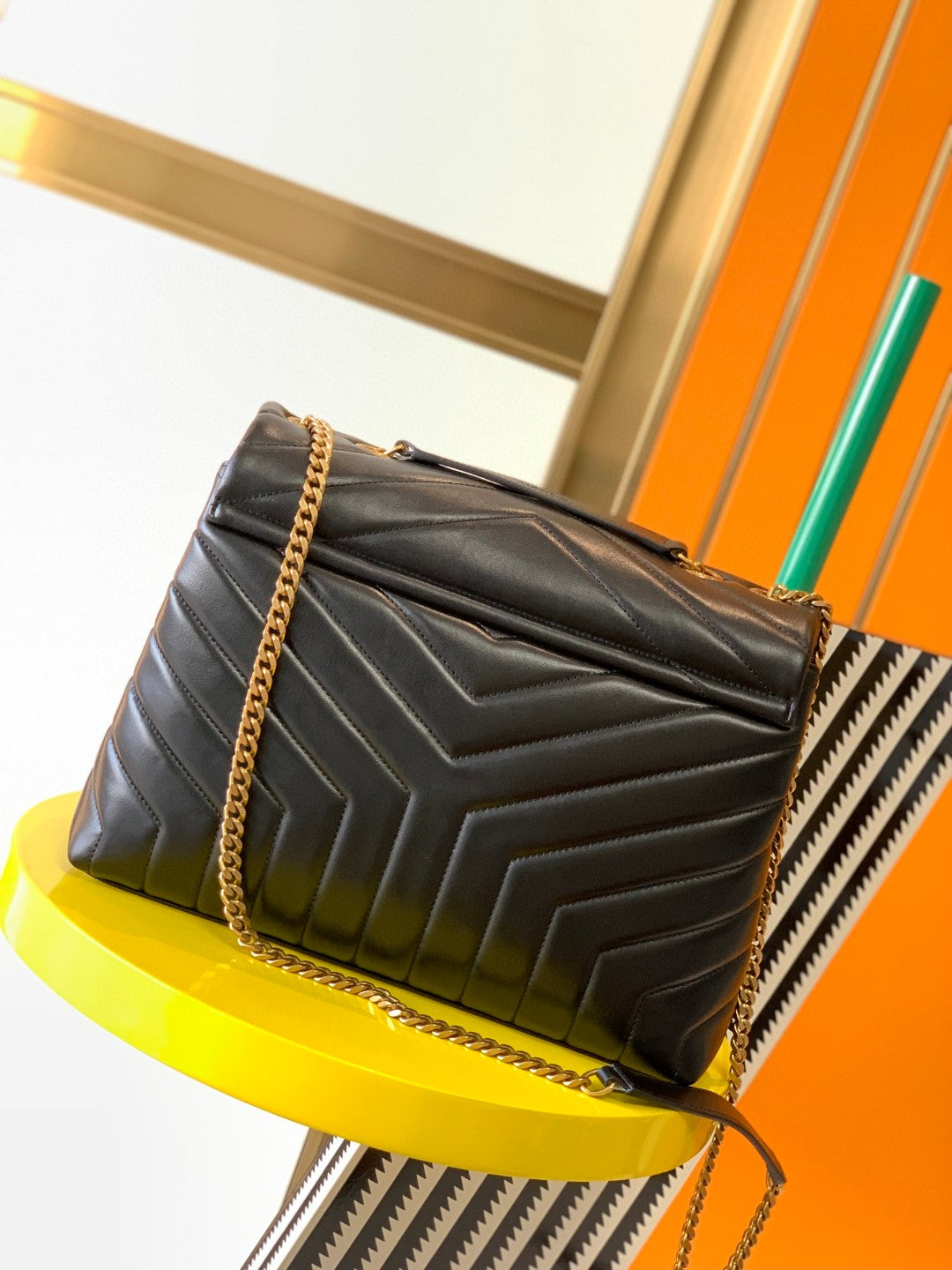 Saint Laurent Loulou Small Quilted Leather Shoulder Bag - Black