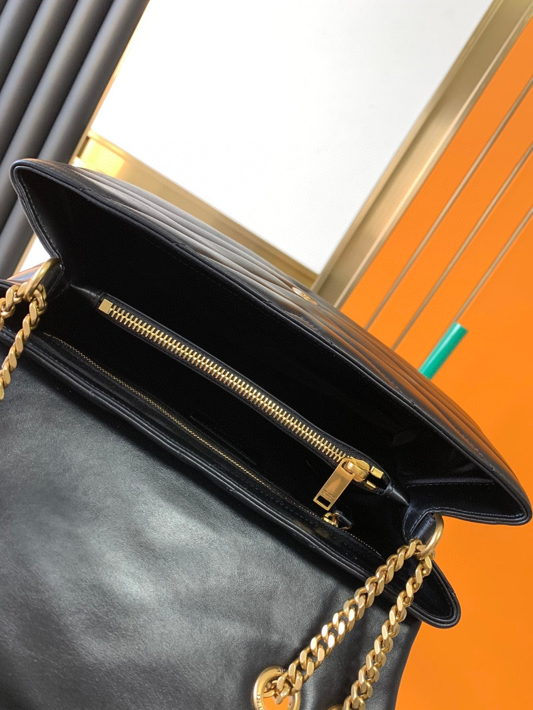 Saint Laurent Loulou Small Quilted Leather Shoulder Bag - Black