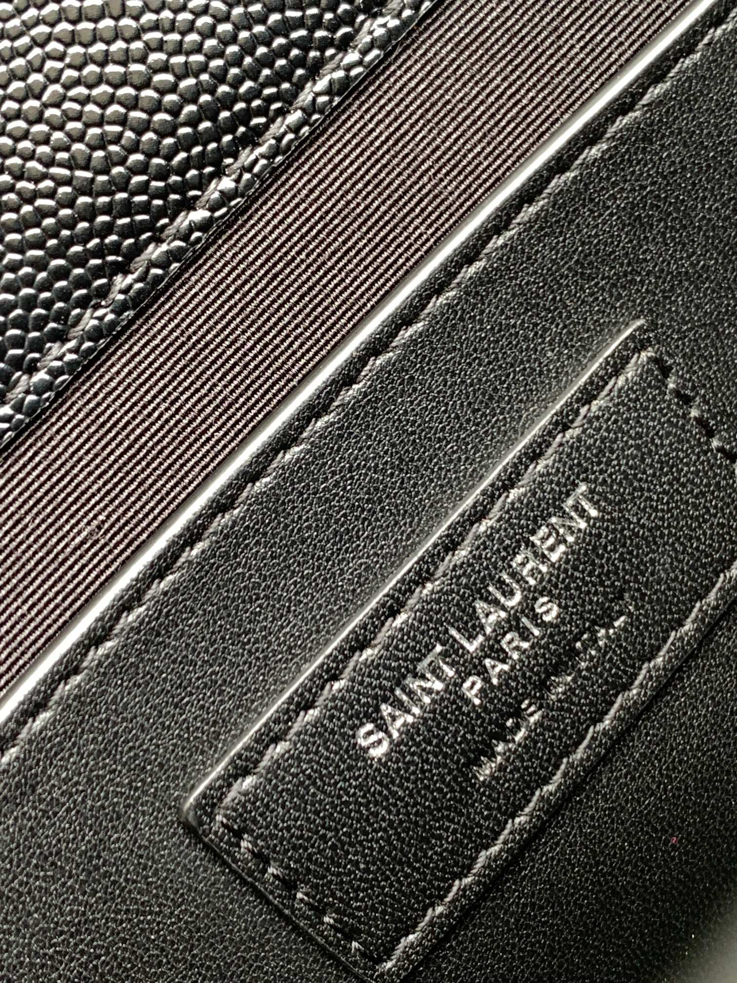 Saint Laurent Monogram Envelope Chain Wallet in Quilted Leather - Black