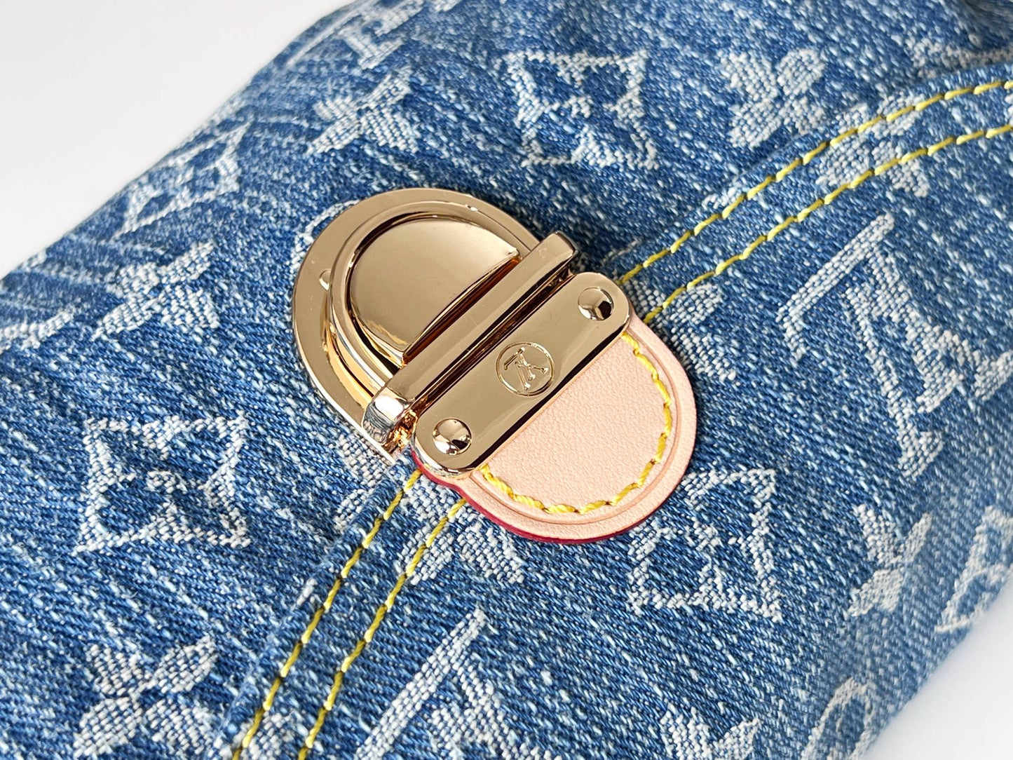 Louis Vuitton Blue Monogram Denim Pleaty Shoulder Bag