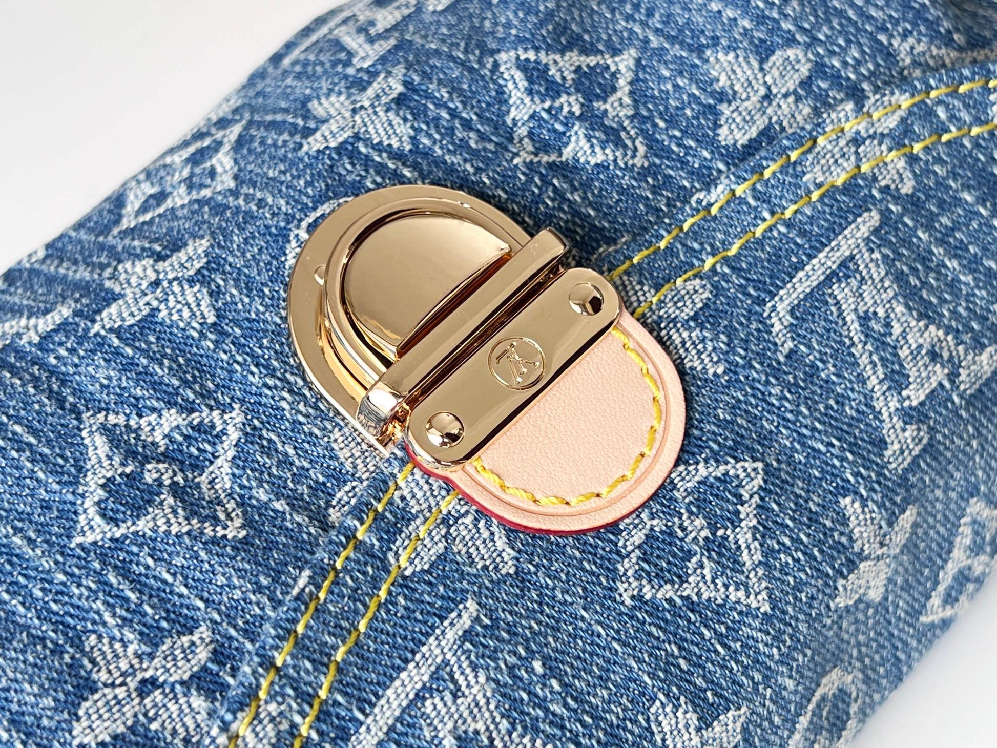 Louis Vuitton Blue Monogram Denim Pleaty Shoulder Bag