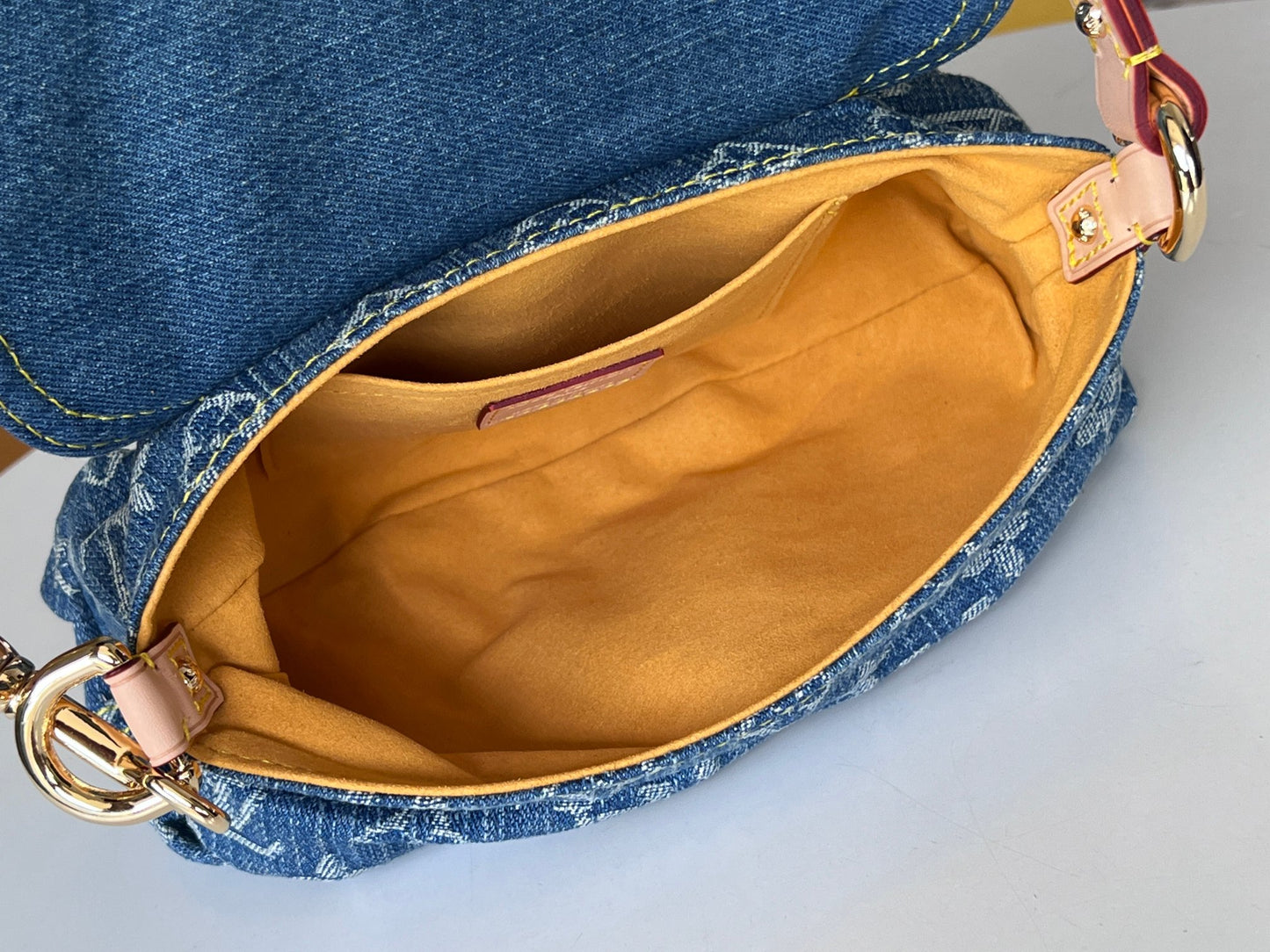 Louis Vuitton Blue Monogram Denim Pleaty Shoulder Bag