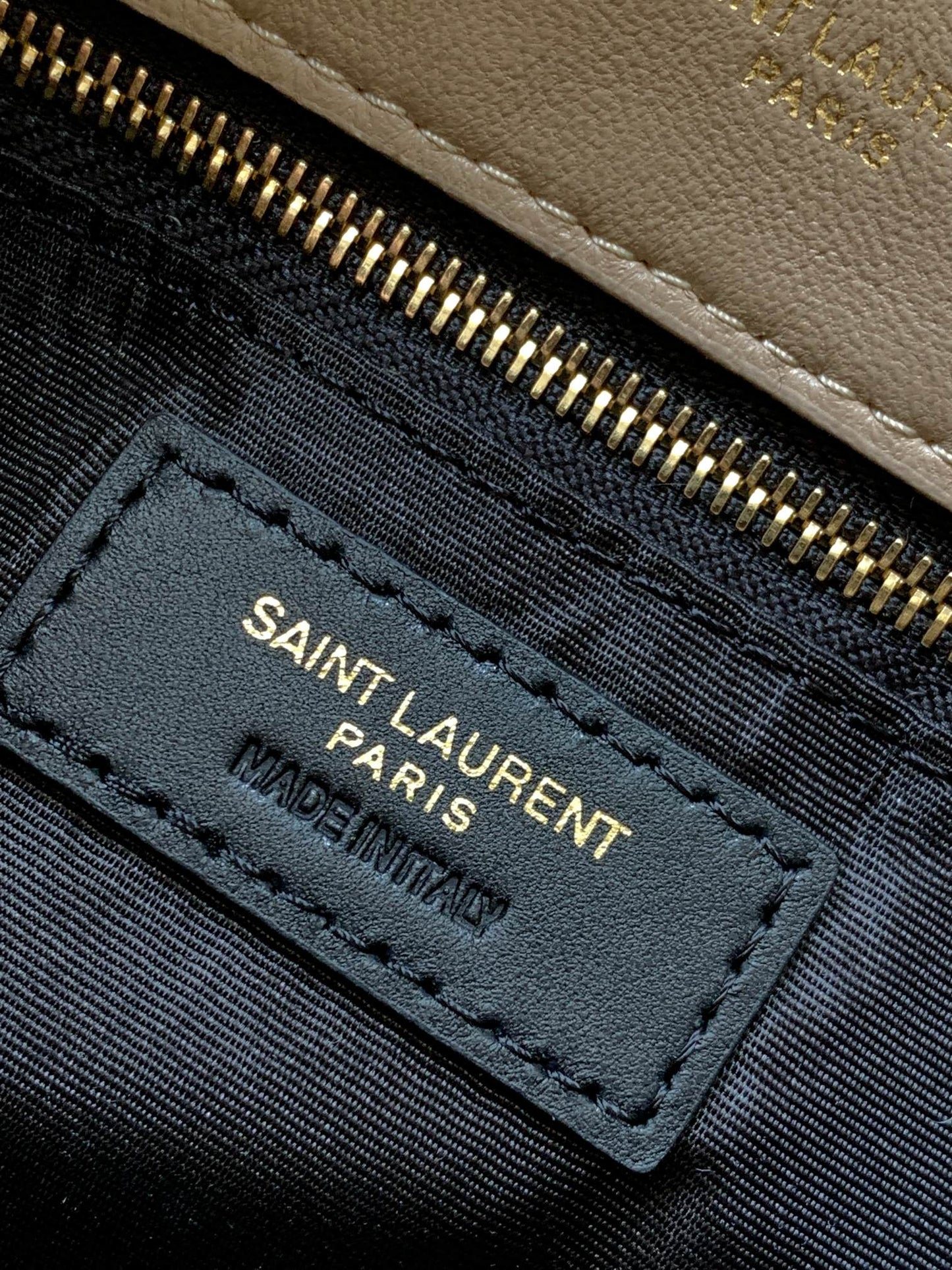 Saint Laurent Puffer Small Bag in Quilted Lambskin - Beige