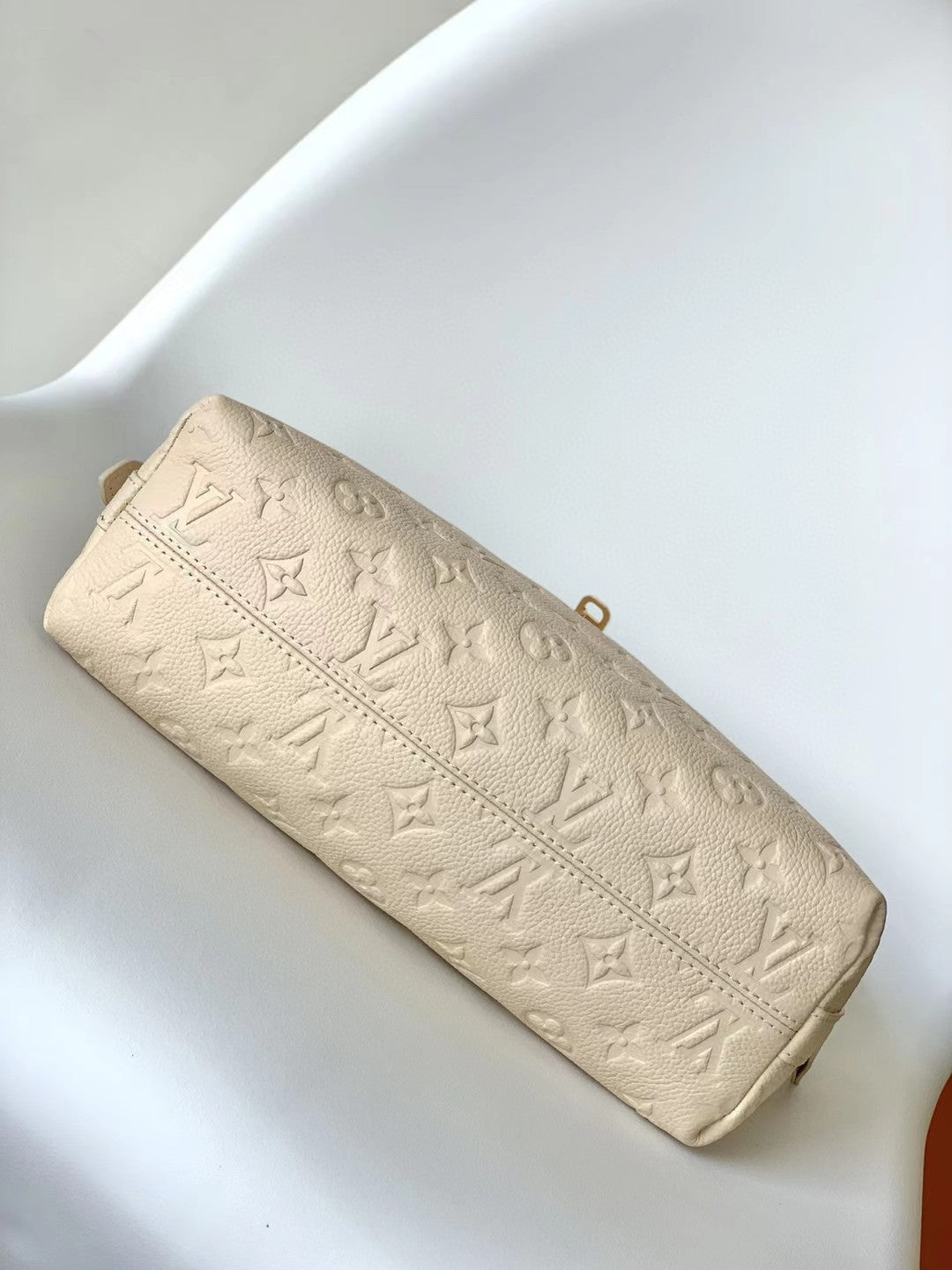 Louis Vuitton Bagatelle Monogram Empreinte Leather Shoulder Bag - Cream