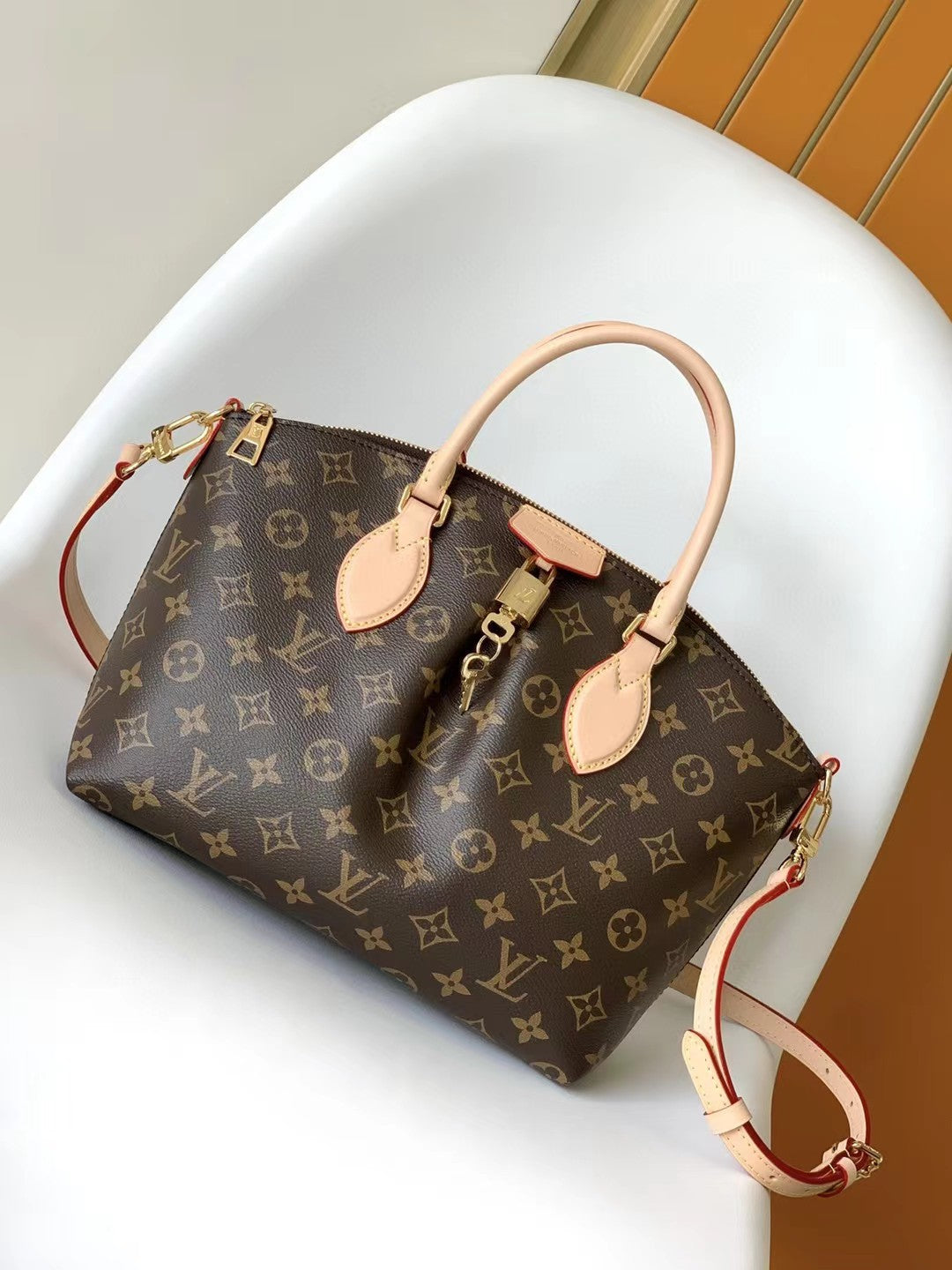 Louis Vuitton Boétie PM Monogram Canvas Handbag - Brown