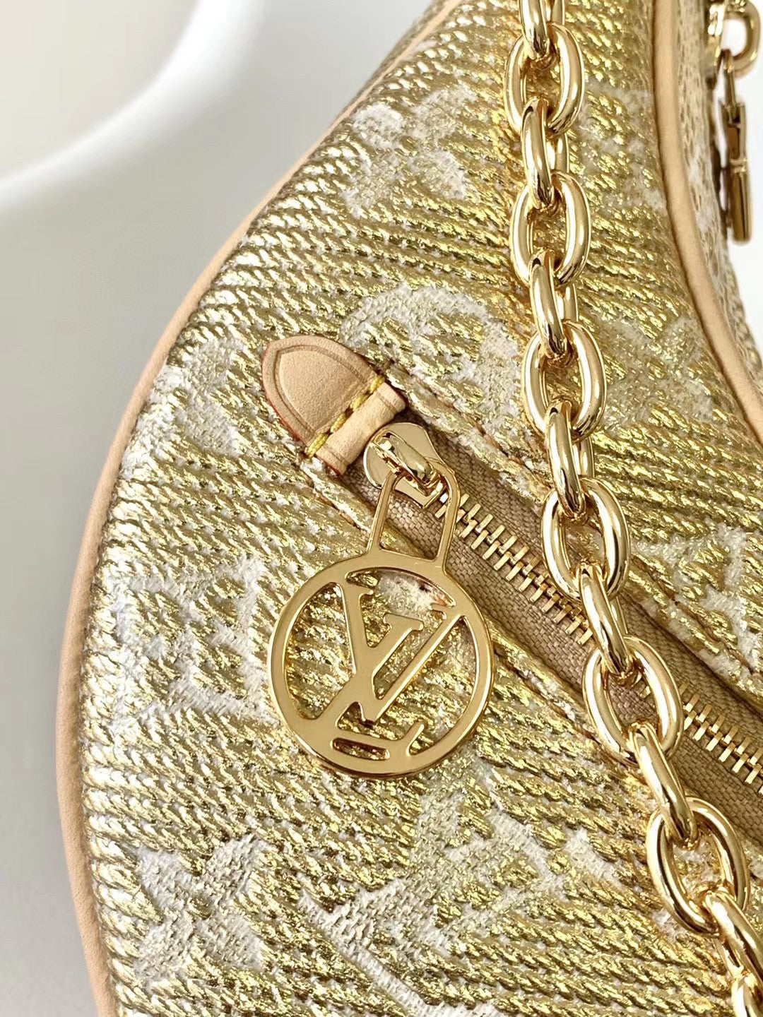 Louis Vuitton Monogram Empreinte Loop Bag - Beige Crescent Handbag
