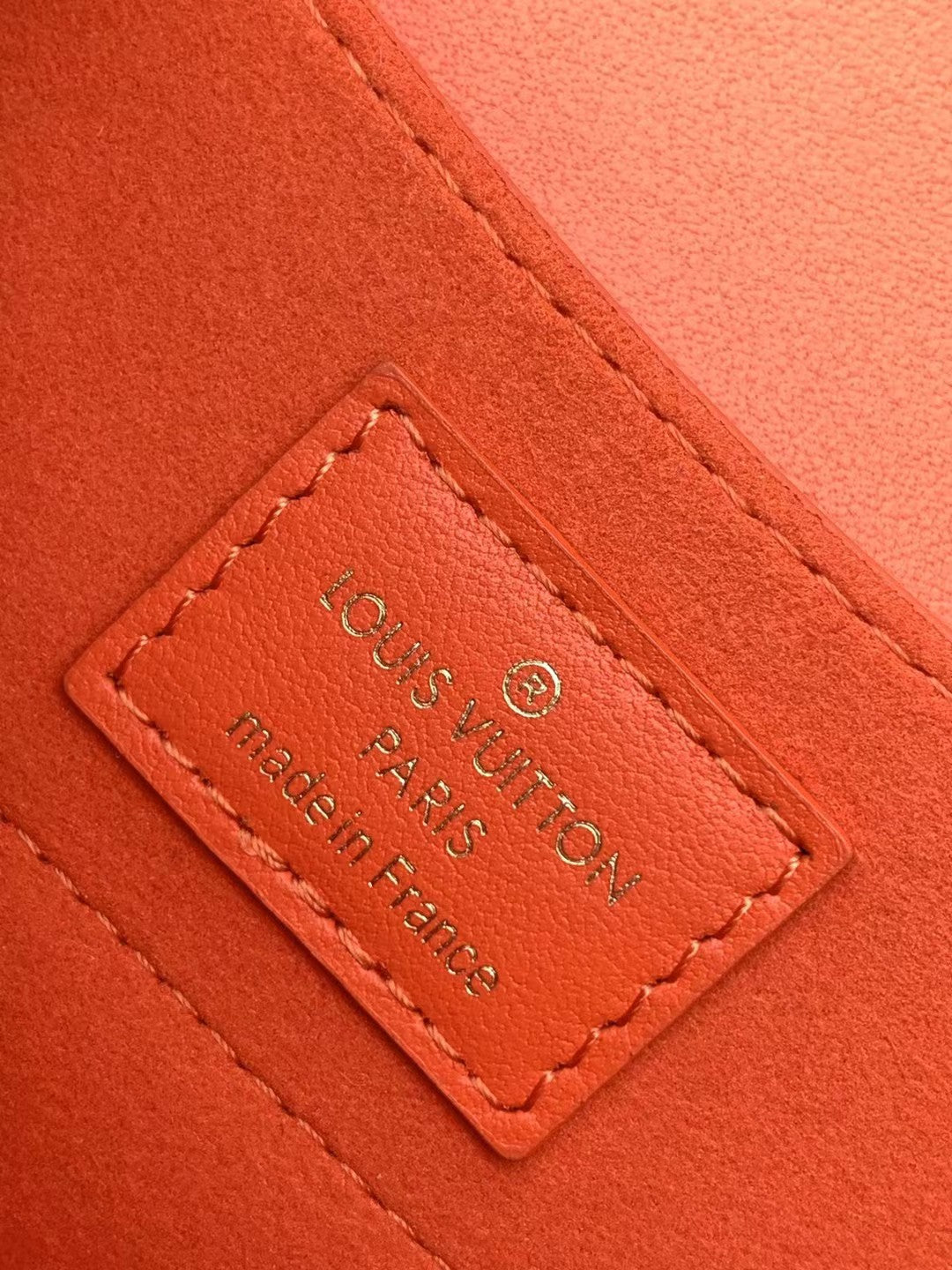 Orange Mini Top Handle Leather Handbag with Gold-Tone Latch Closure
