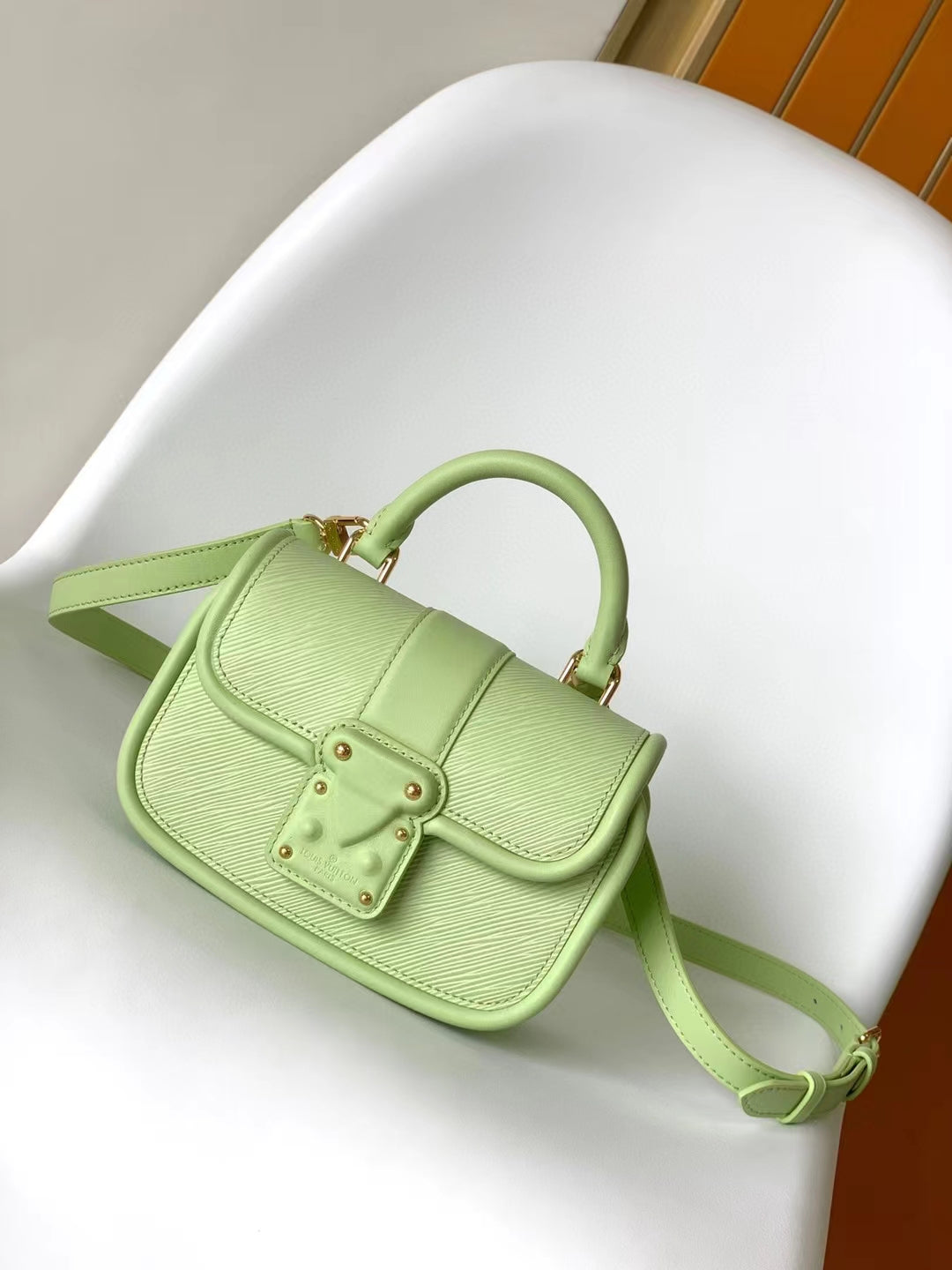 Louis Vuitton Saumur BB Mahina Leather Handbag - Pale Green