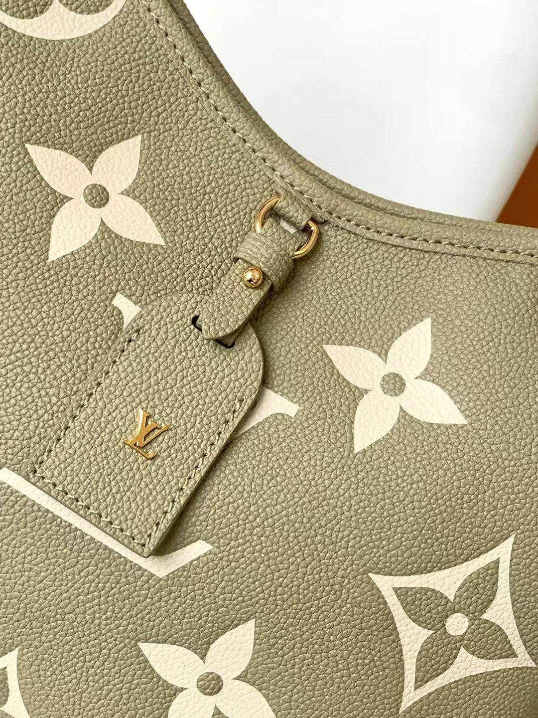 Louis Vuitton Carryall PM Monogram Empreinte Leather Shoulder Bag - Olive Green