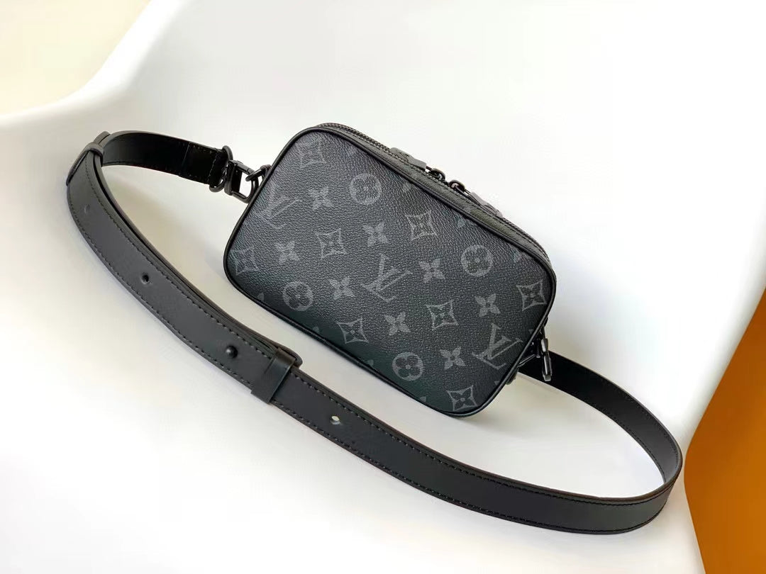Louis Vuitton Discovery Bumbag PM Monogram Eclipse Canvas Black
