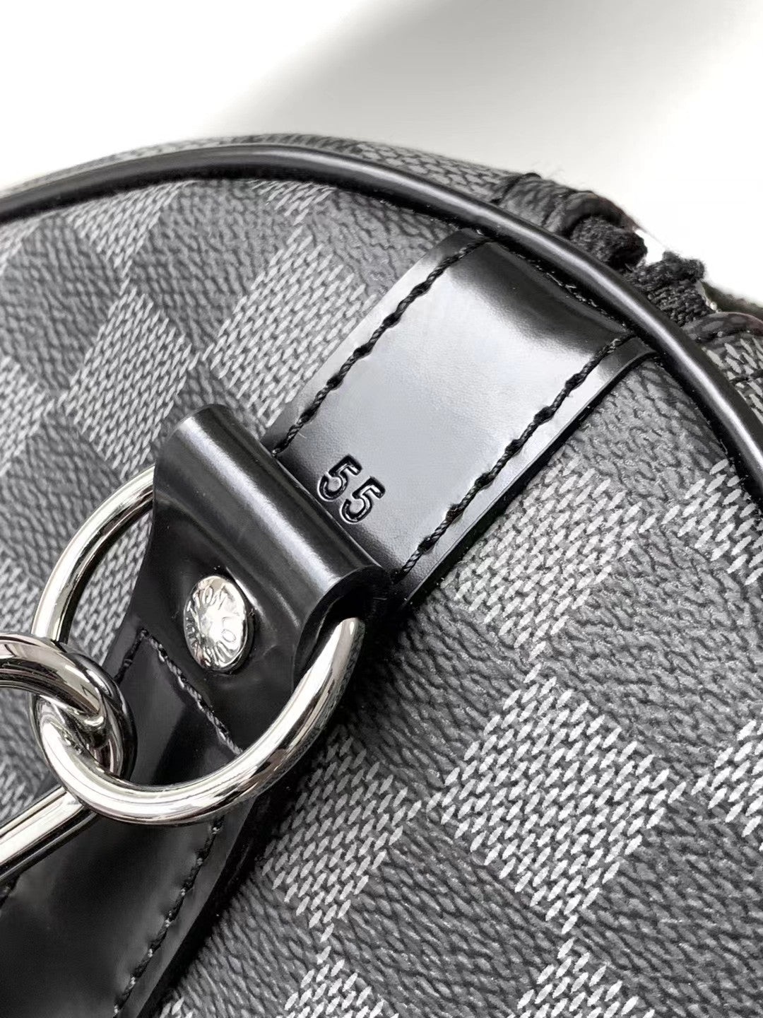 Luxury Damier Graphite Checkered Duffle Travel Bag - Black & Grey Large Weekender