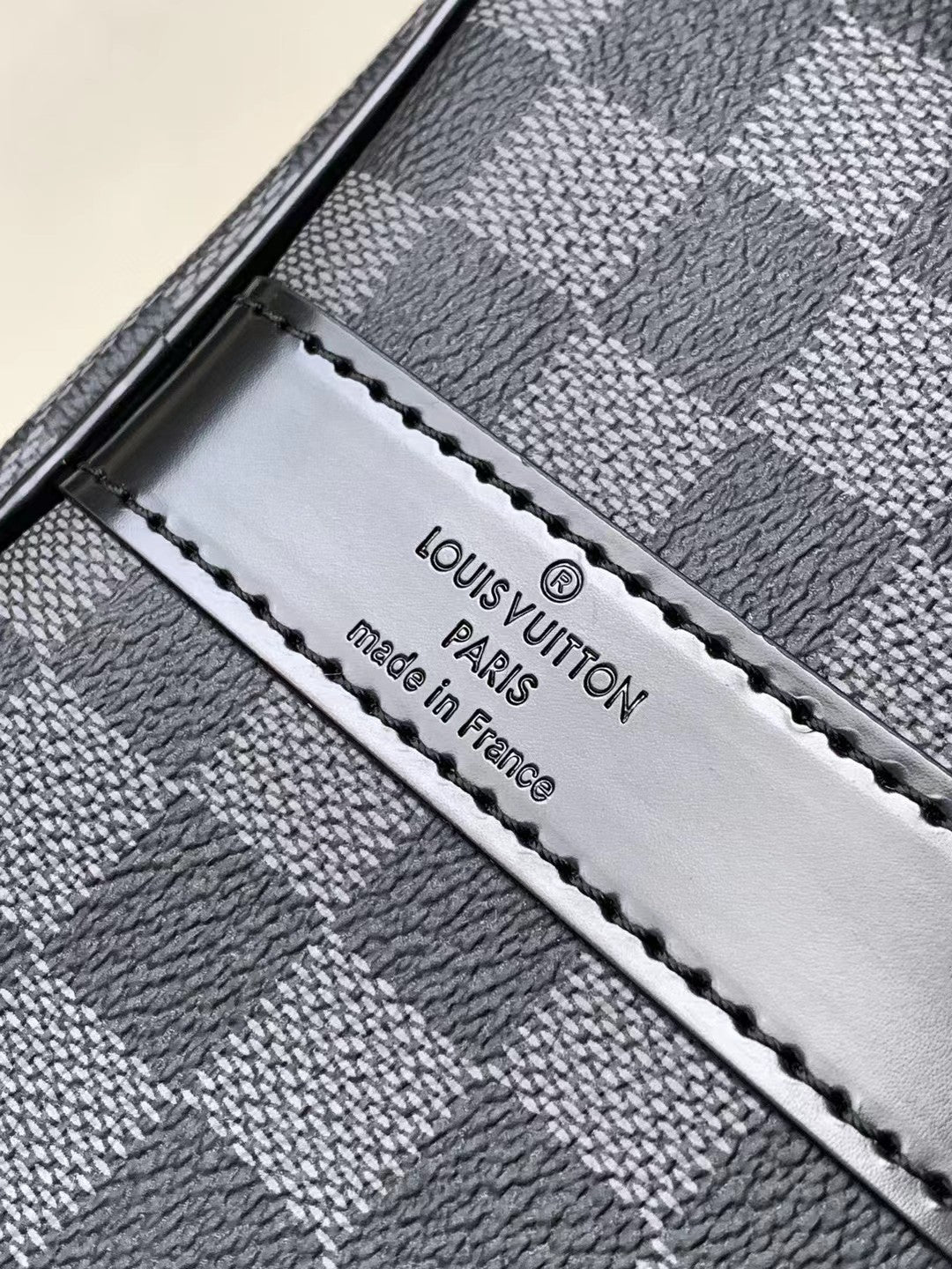 Luxury Checkerboard Damier Graphite Travel Duffle Bag - Gray and Black Weekender Bag