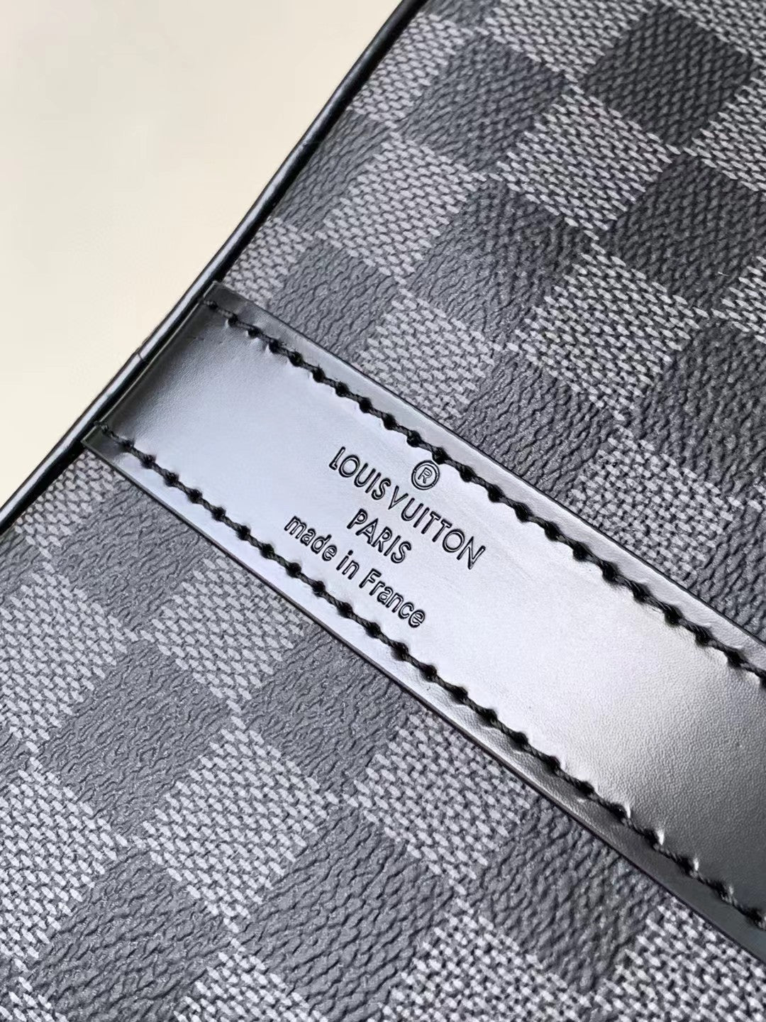 Luxury Checkered Duffel Bag - Black and Grey Travel Weekender Bag
