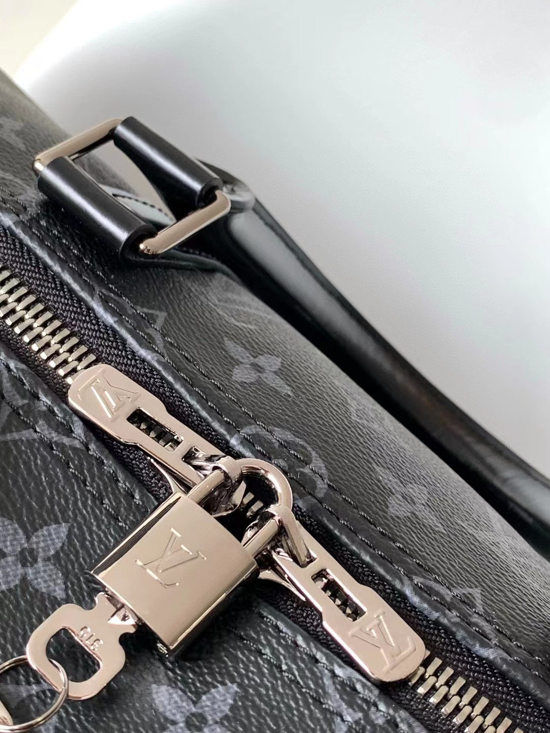Louis Vuitton Monogram Eclipse Keepall Bandoulière 50 Travel Bag