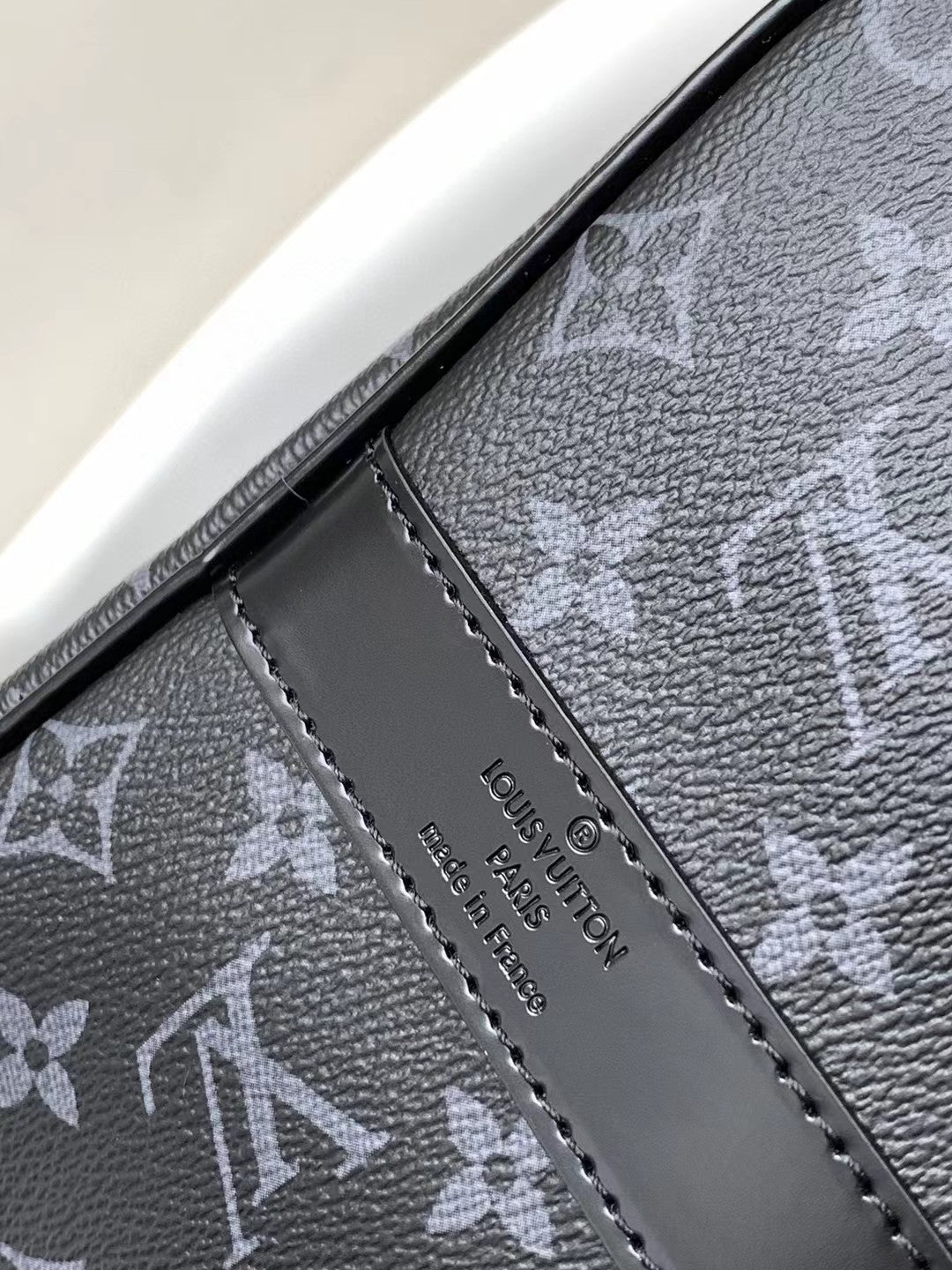 Louis Vuitton Keepall Bandoulière 50 Monogram Eclipse Canvas Duffle Bag