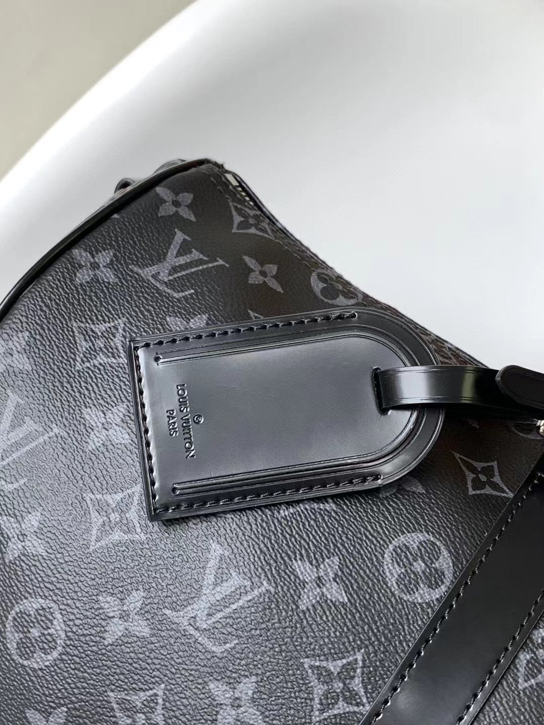 Louis Vuitton Keepall Bandoulière 50 Monogram Eclipse Canvas Duffle Bag