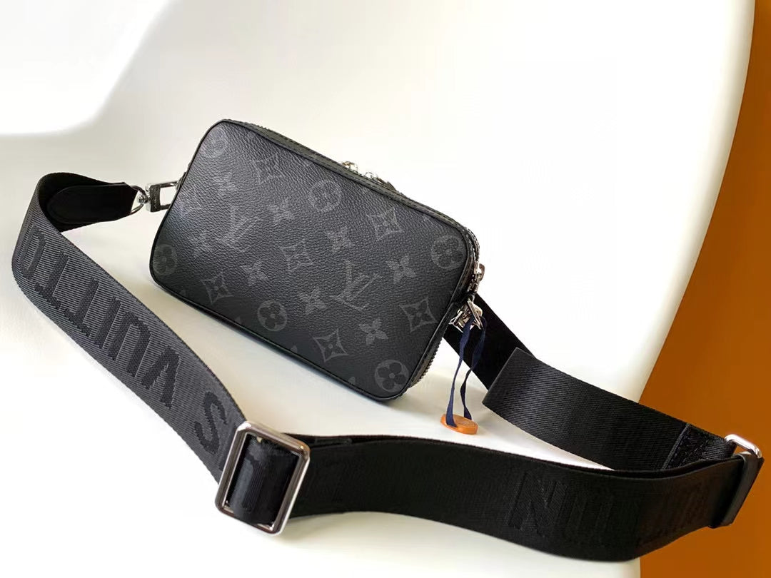 Louis Vuitton Alpha Messenger Bag Monogram Eclipse Canvas - Black/Grey