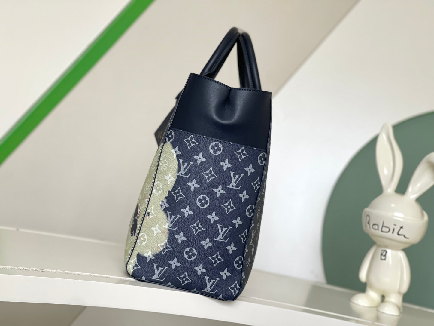 Louis Vuitton Monogram Bleached Onthego MM Tote Bag - Navy Blue