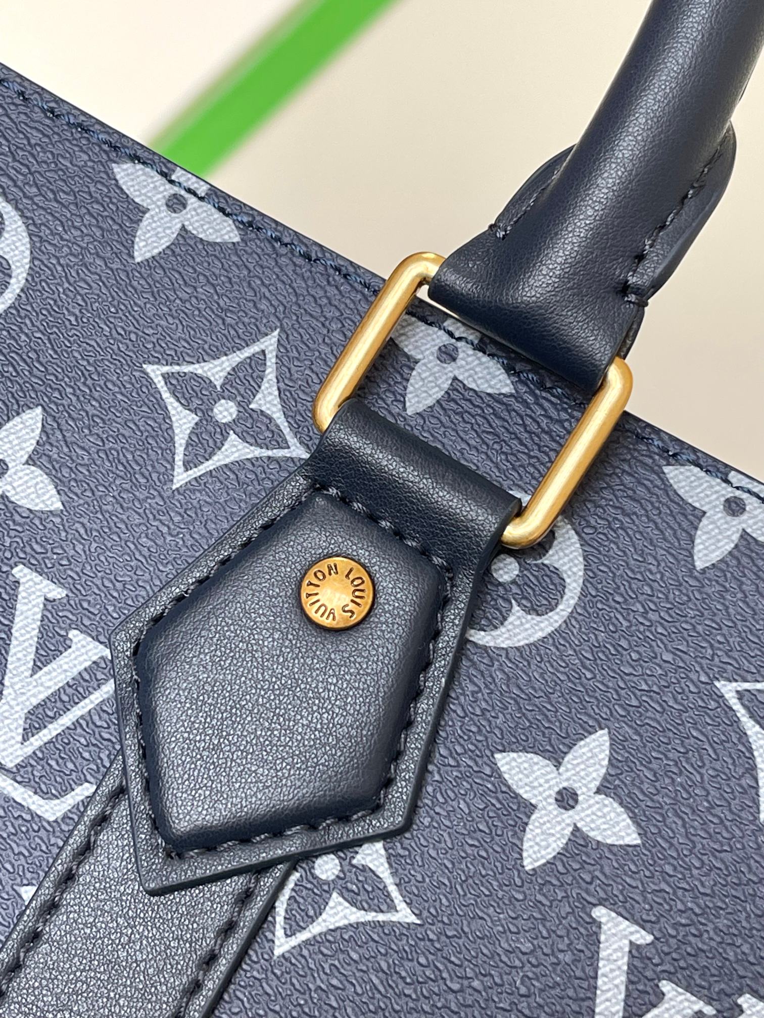 Louis Vuitton Monogram Bleached Onthego MM Tote Bag - Navy Blue