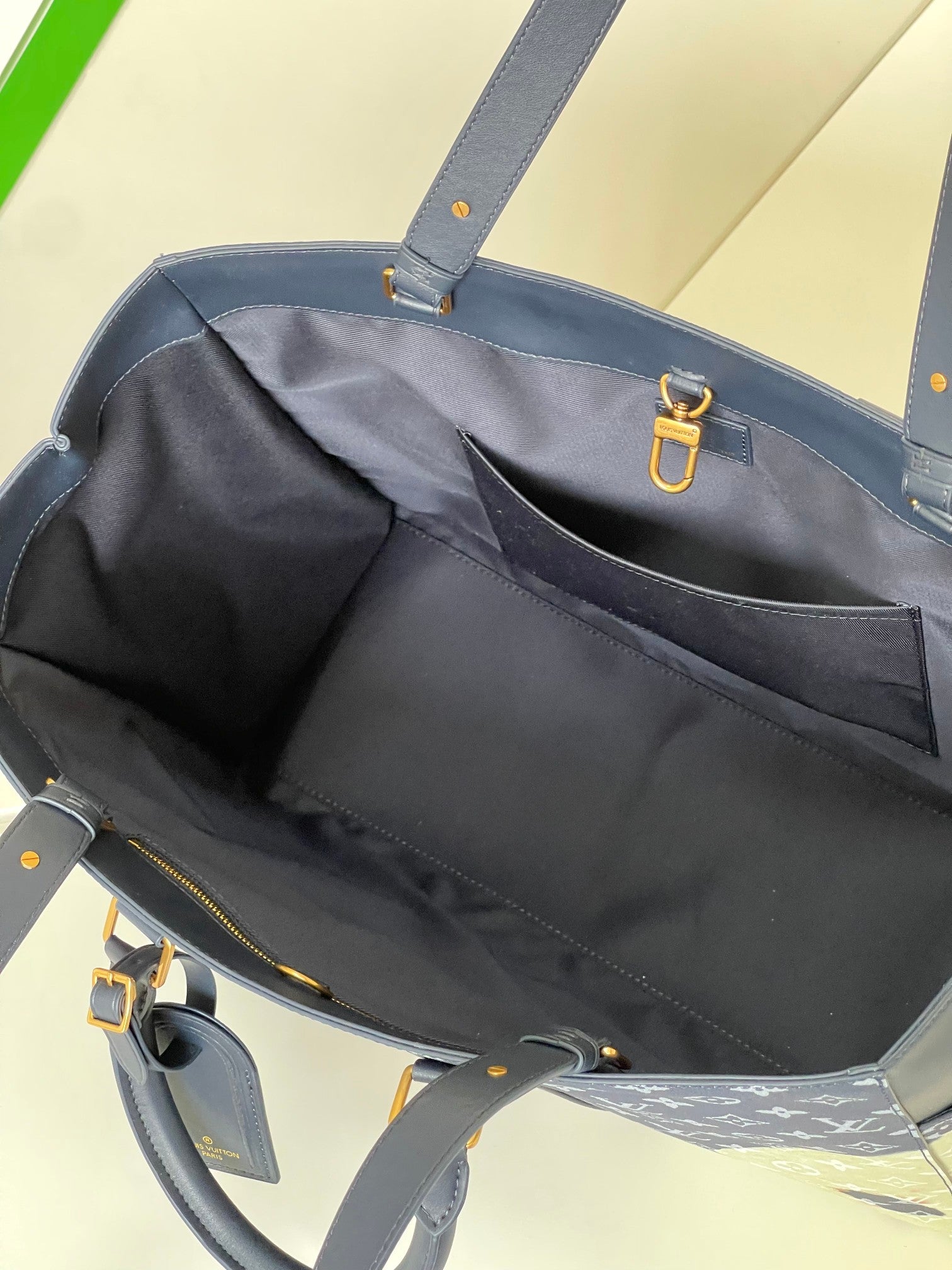 Louis Vuitton Monogram Bleached Onthego MM Tote Bag - Navy Blue