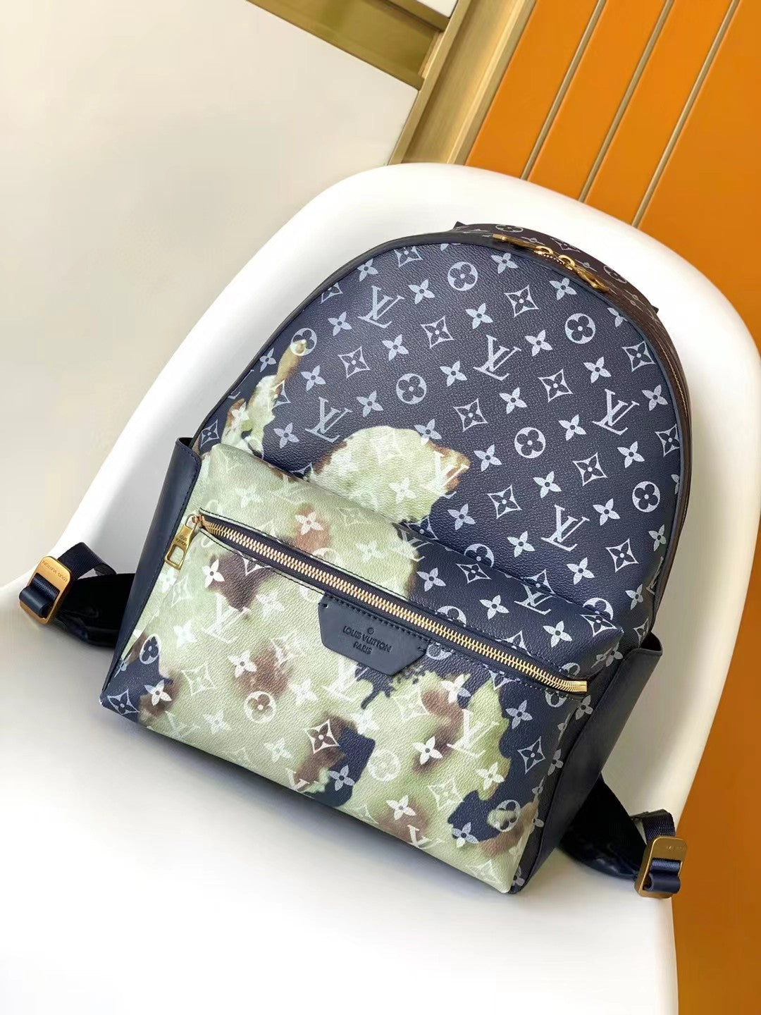 Louis Vuitton Monogram Watercolor Discovery Backpack PM Blue