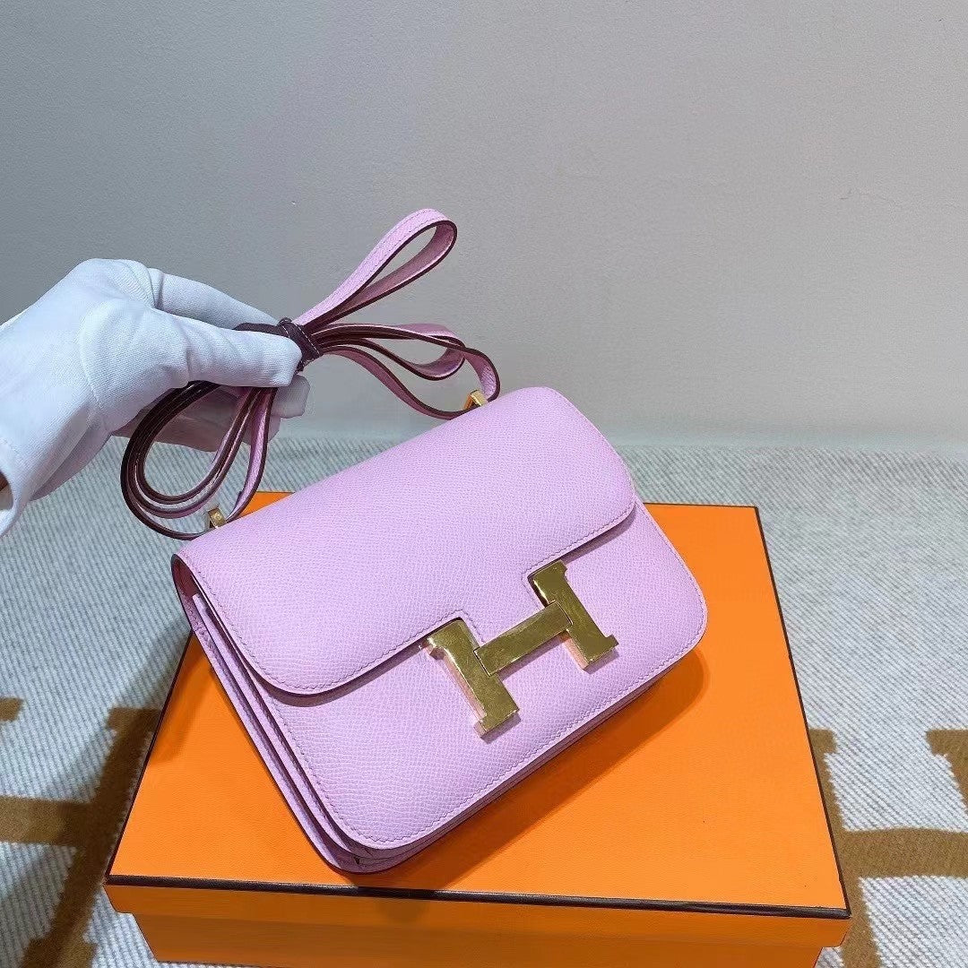 Hermès Constance 18 Mauve Sylvestre Epsom Leather with Gold Hardware