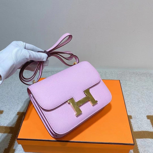 Hermès Constance 18 Mauve Sylvestre Epsom Leather with Gold Hardware