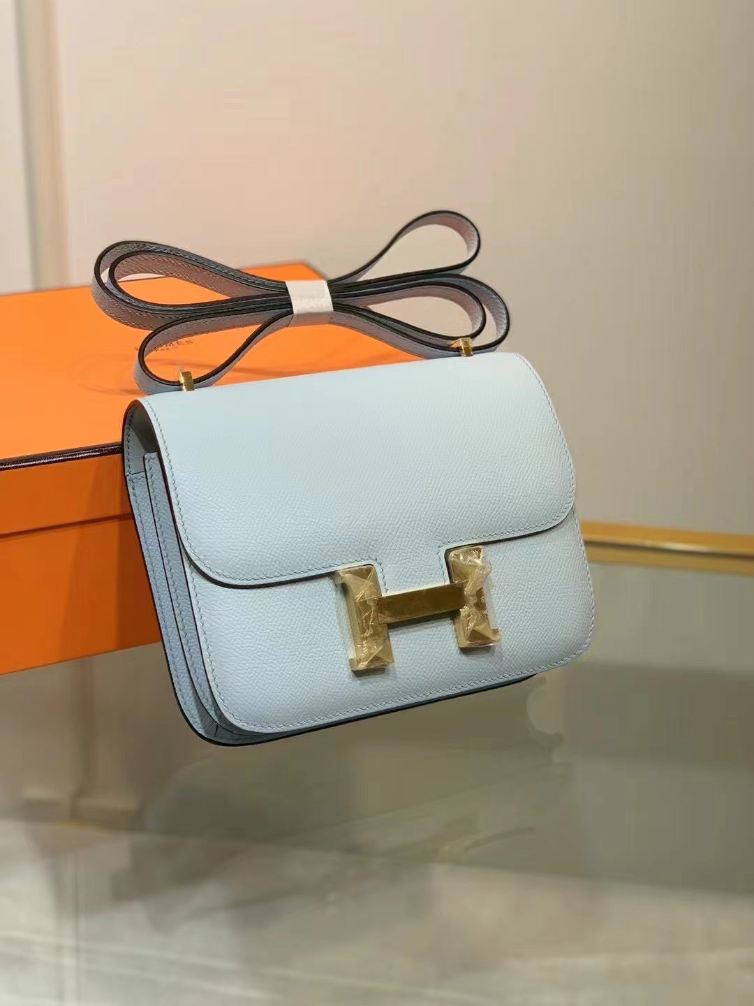 Hermès Constance 18 Mauve Sylvestre Epsom Leather with Gold Hardware