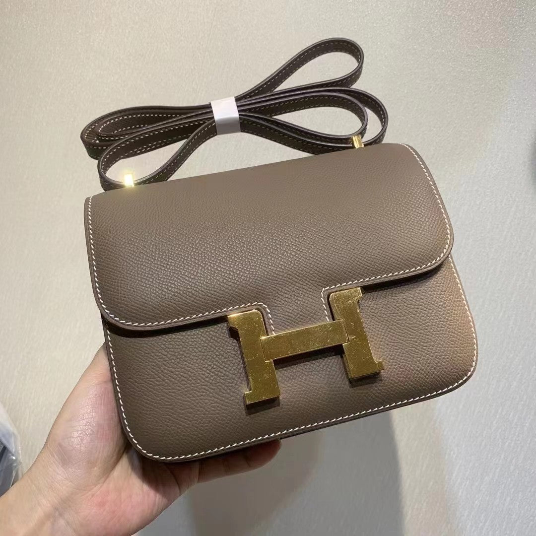 Hermès Constance 18 Mauve Sylvestre Epsom Leather with Gold Hardware